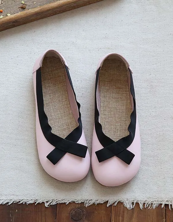 Round Head Simple Retro Flat Shoes