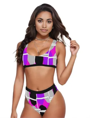 Royal Spread Sport Top & High Waisted Bikini