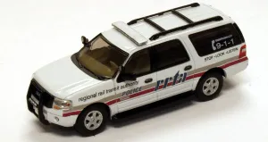 RPT-538-7607.67        2007 Ford Expedition EL SSP White rail transit police/modern light bar, black push bar/matte-silver paintd rims