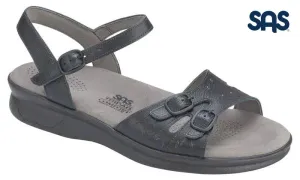 SAS Women's Black Duo Quarter Strap Sandal