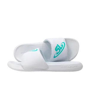 ScrapLife Sport Slides - White With Tiffany Logo Wrestling Shoes