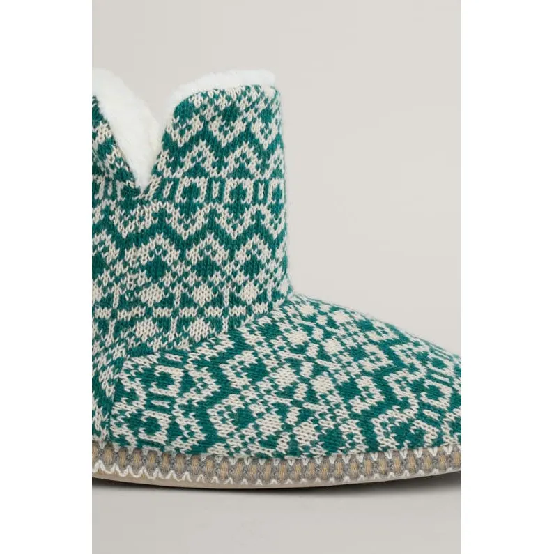 Seasalt Ladies Snooze Slipper Booties Frost Point Dark Wreckage