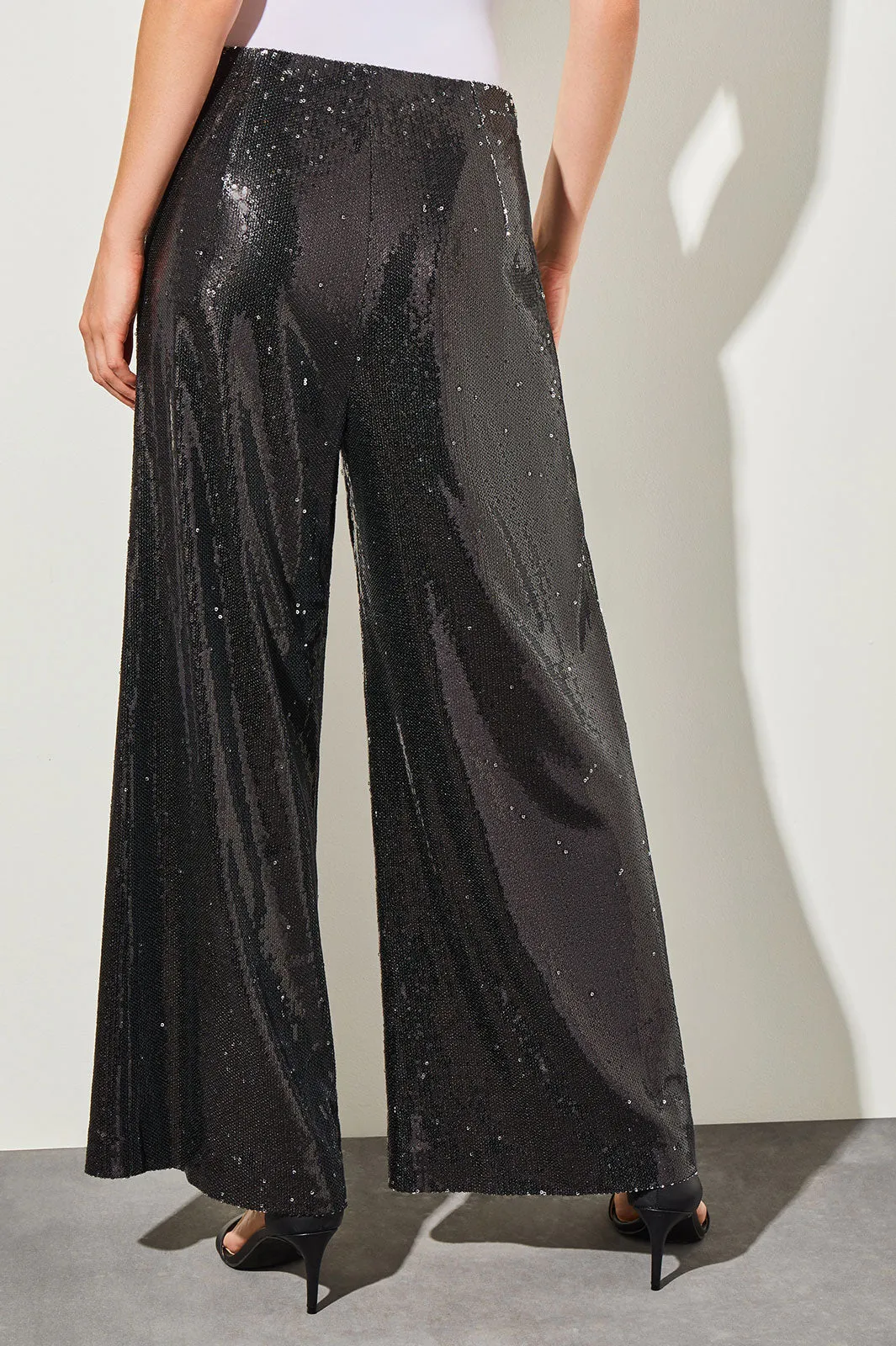 Sequins Wide-Leg Pants