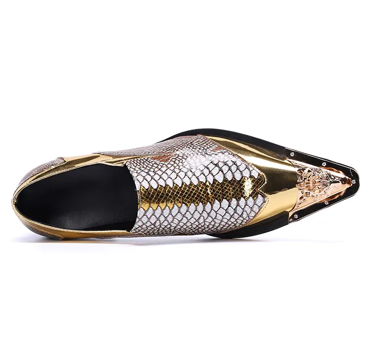 Shine Pointed Toe Slip-On Shoes