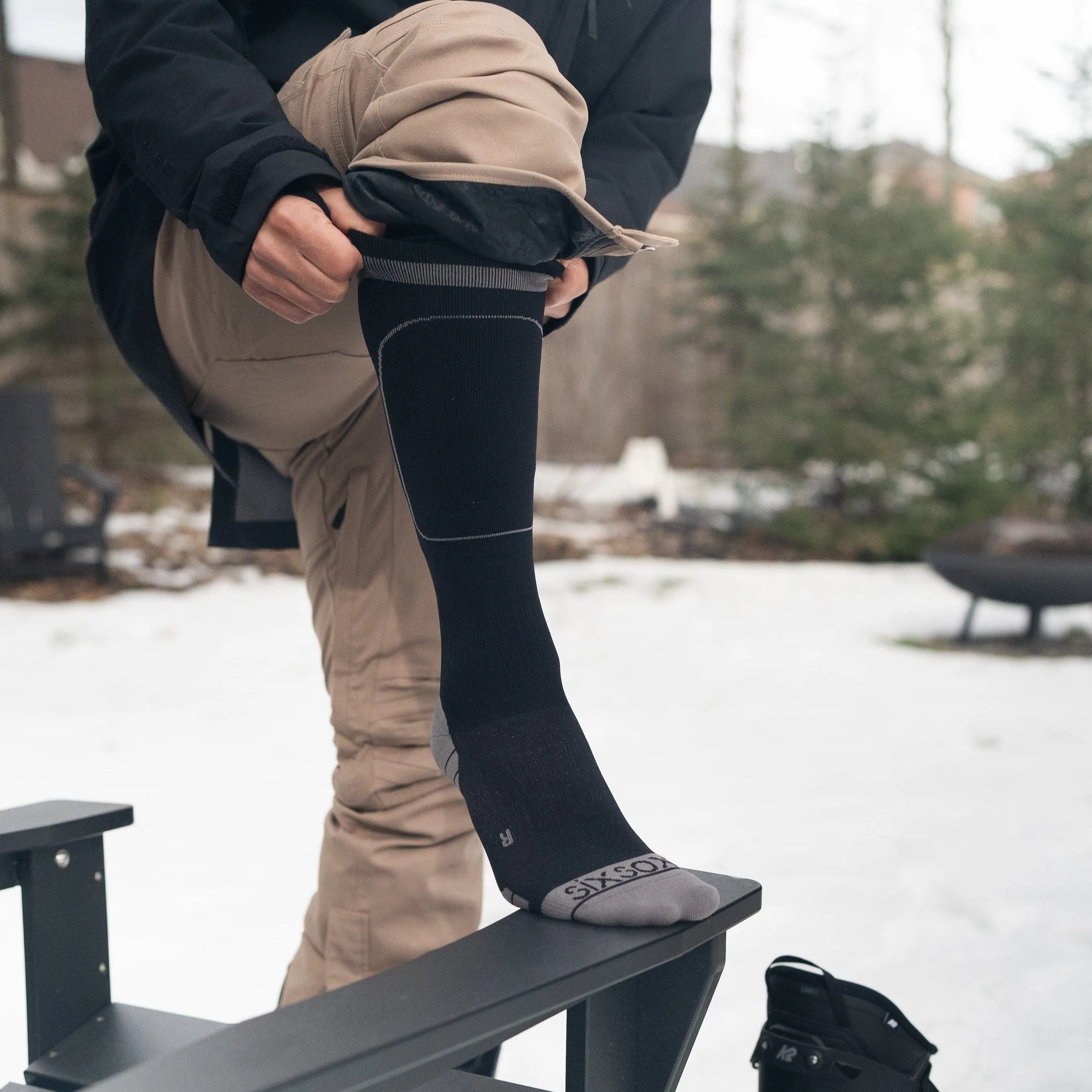 SILVER COMPRESSION SPORT SOCKS | BLACK