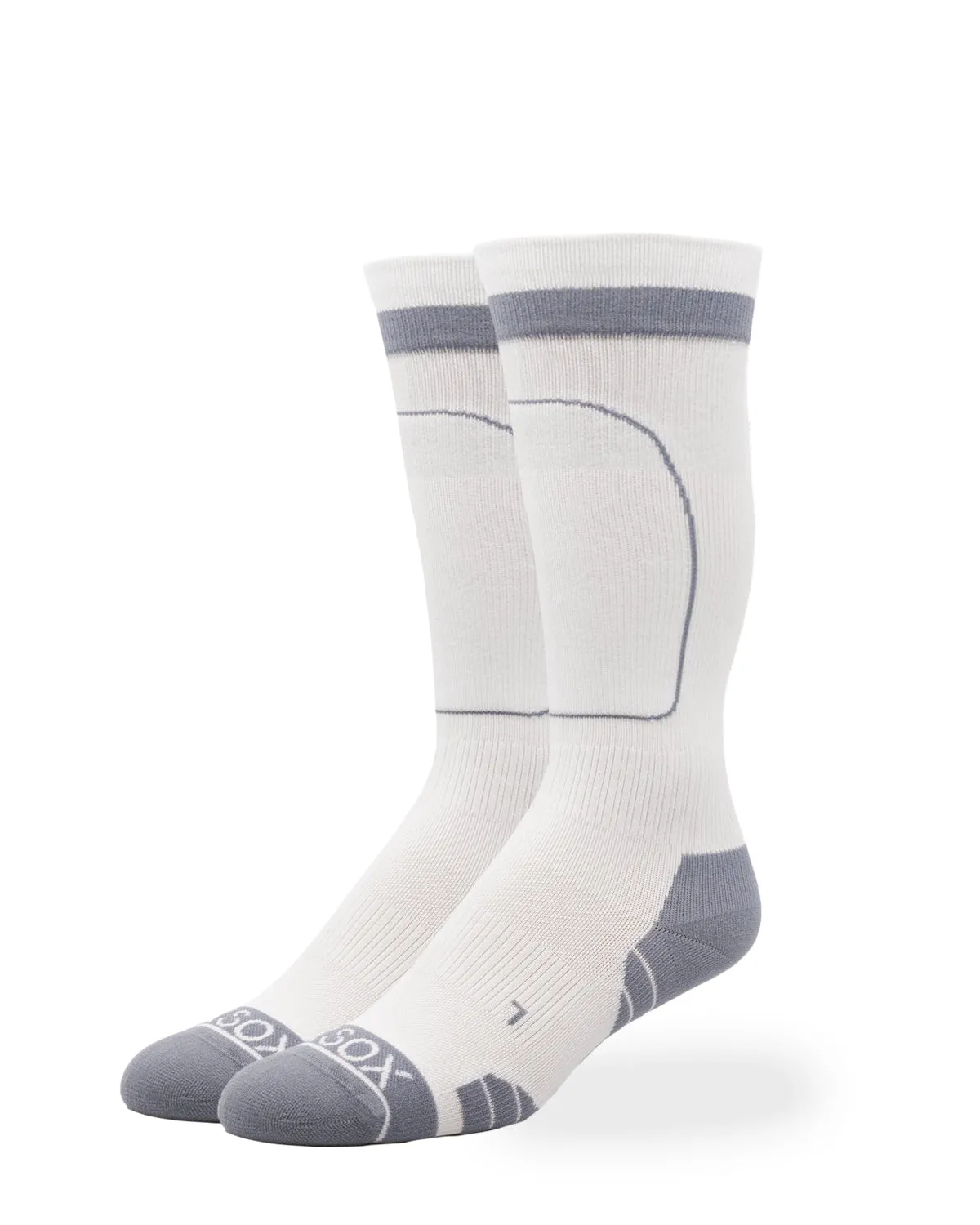 SILVER COMPRESSION SPORT SOCKS | WHITE