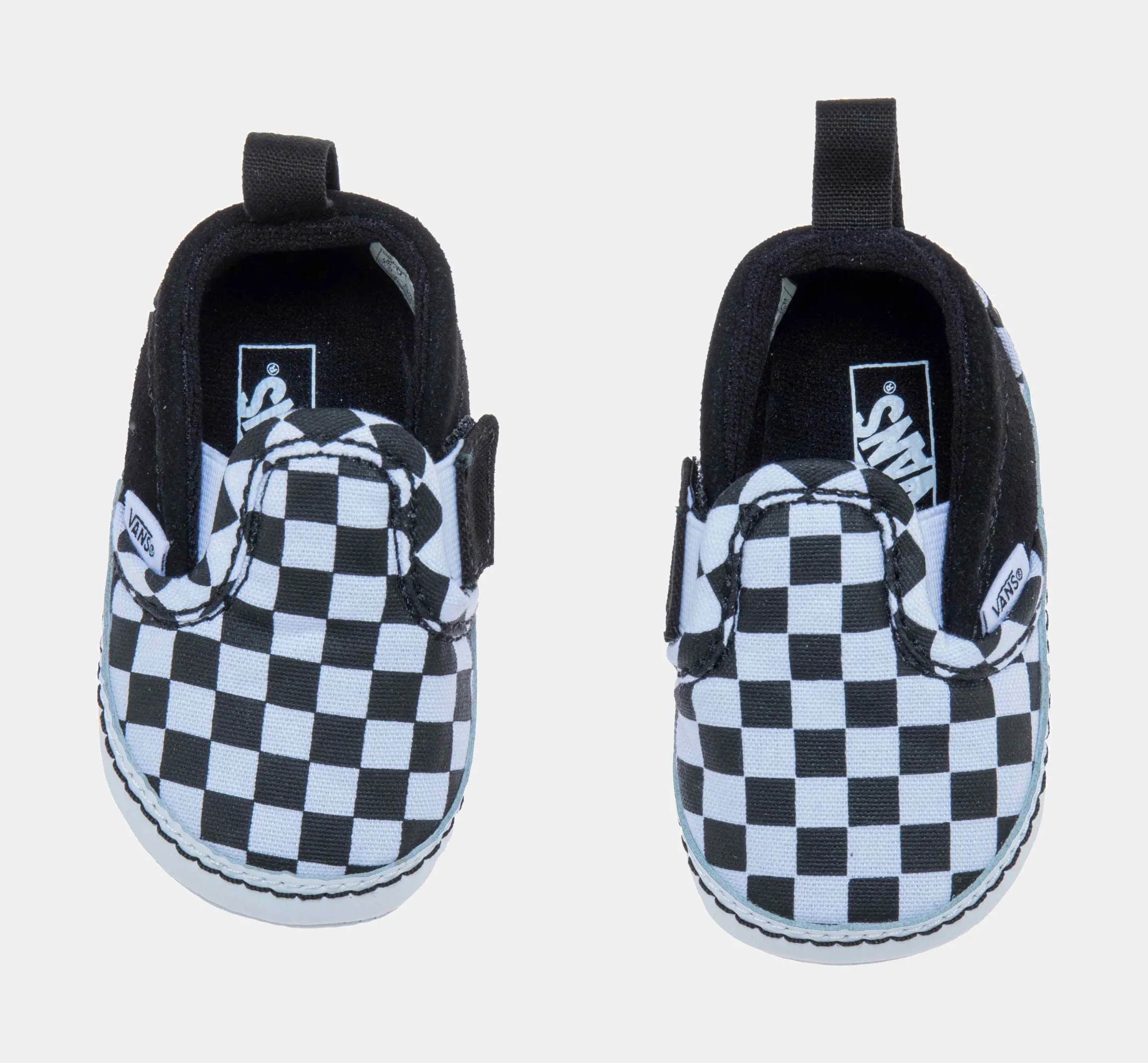 Slip On V Crib Infant Skate Shoes (Black/White)