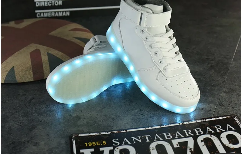 So Lit Kicks New 2017 High Top Light UP Shoes Mens | Shoes Led Liteup | Men 0888