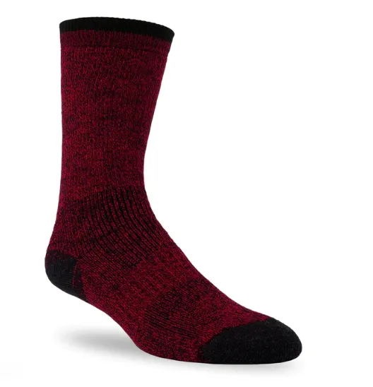 Sock, Wool/Cotton Crew Trekker 8717 Medium (size 4-8) Red