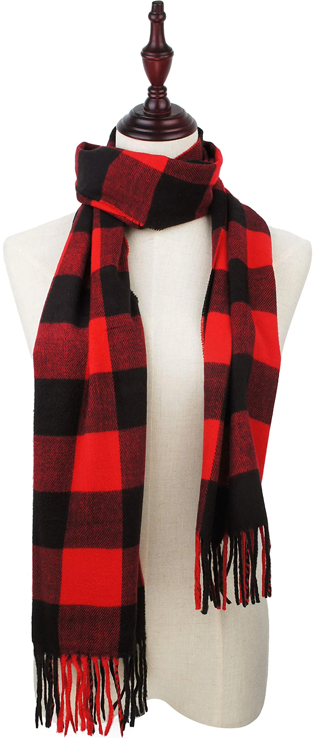 Soft Light Weight Plaid Cashmere Scarf