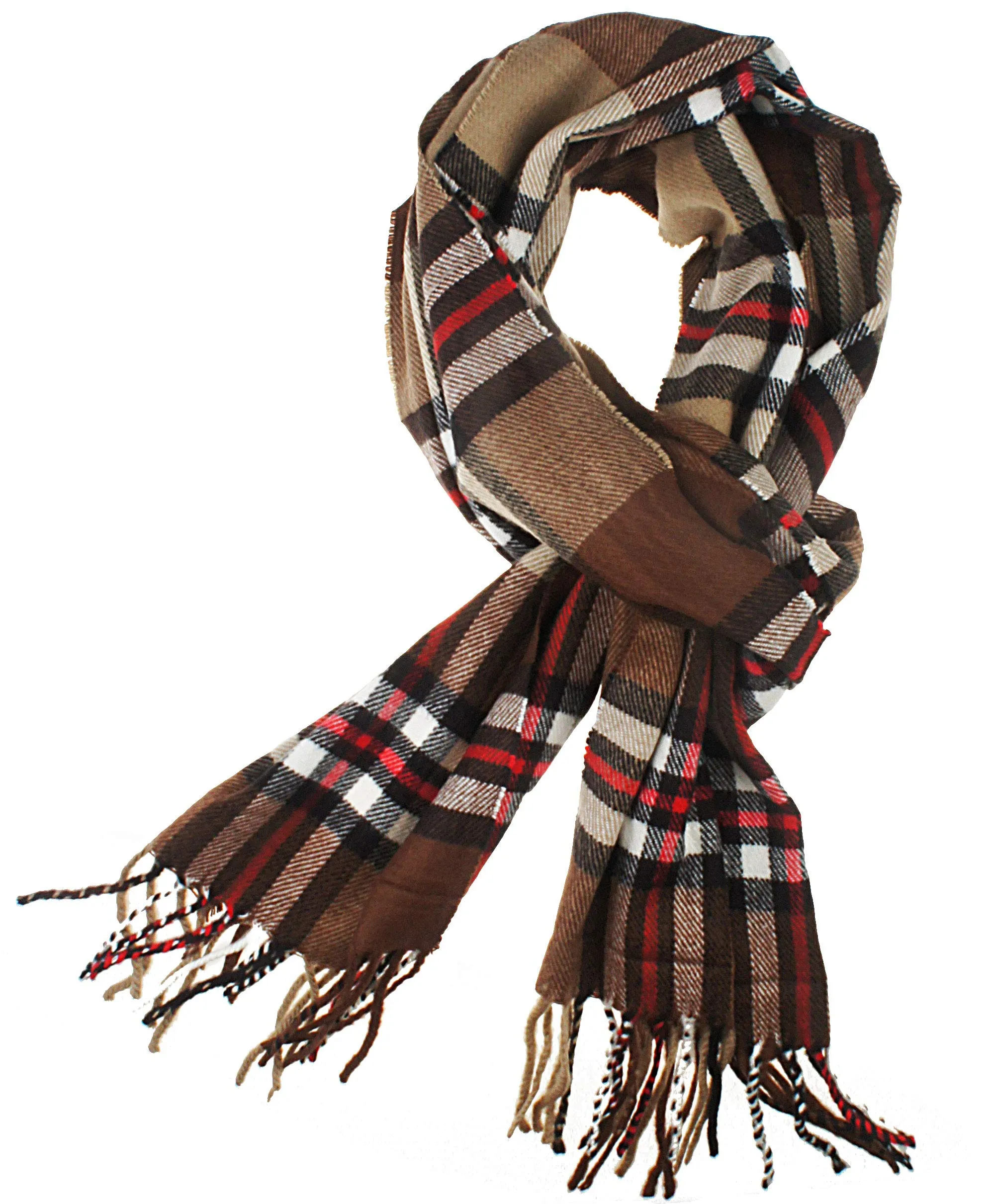 Soft Light Weight Plaid Cashmere Scarf