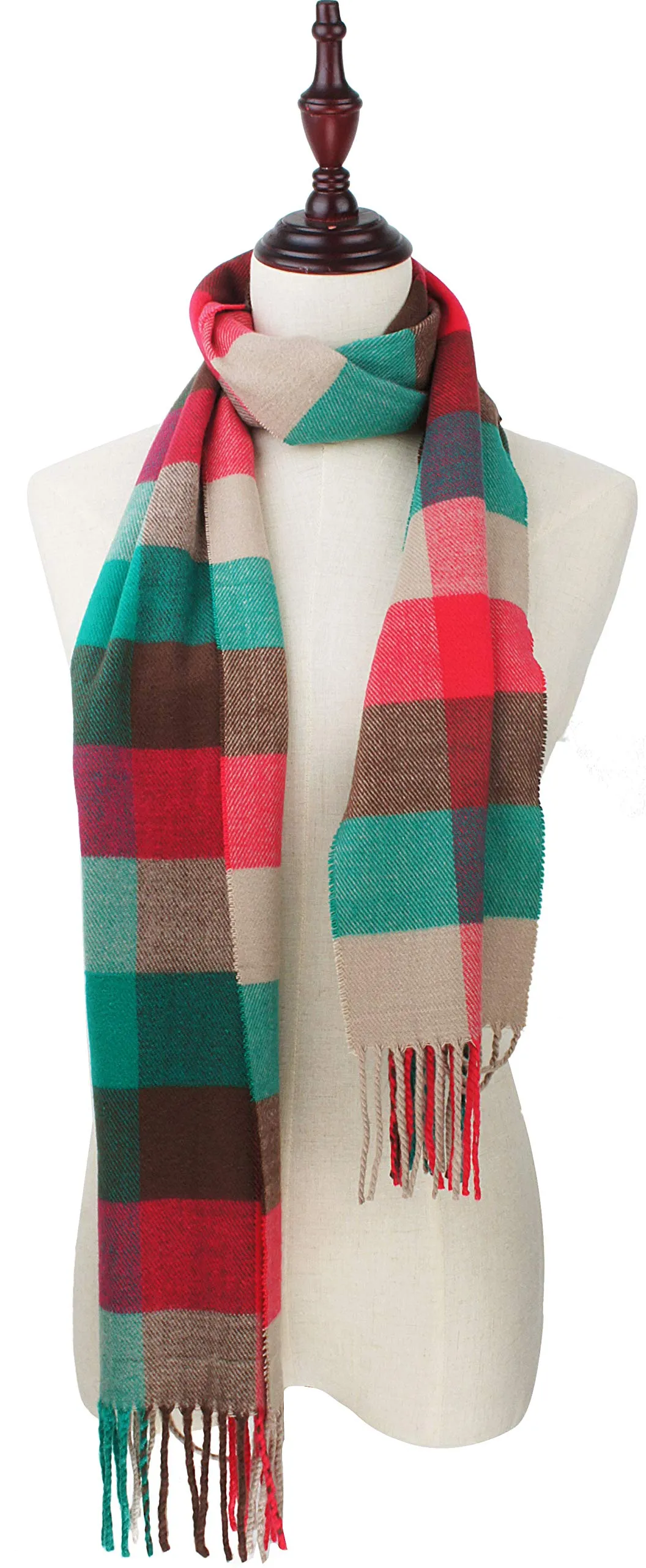 Soft Light Weight Plaid Cashmere Scarf