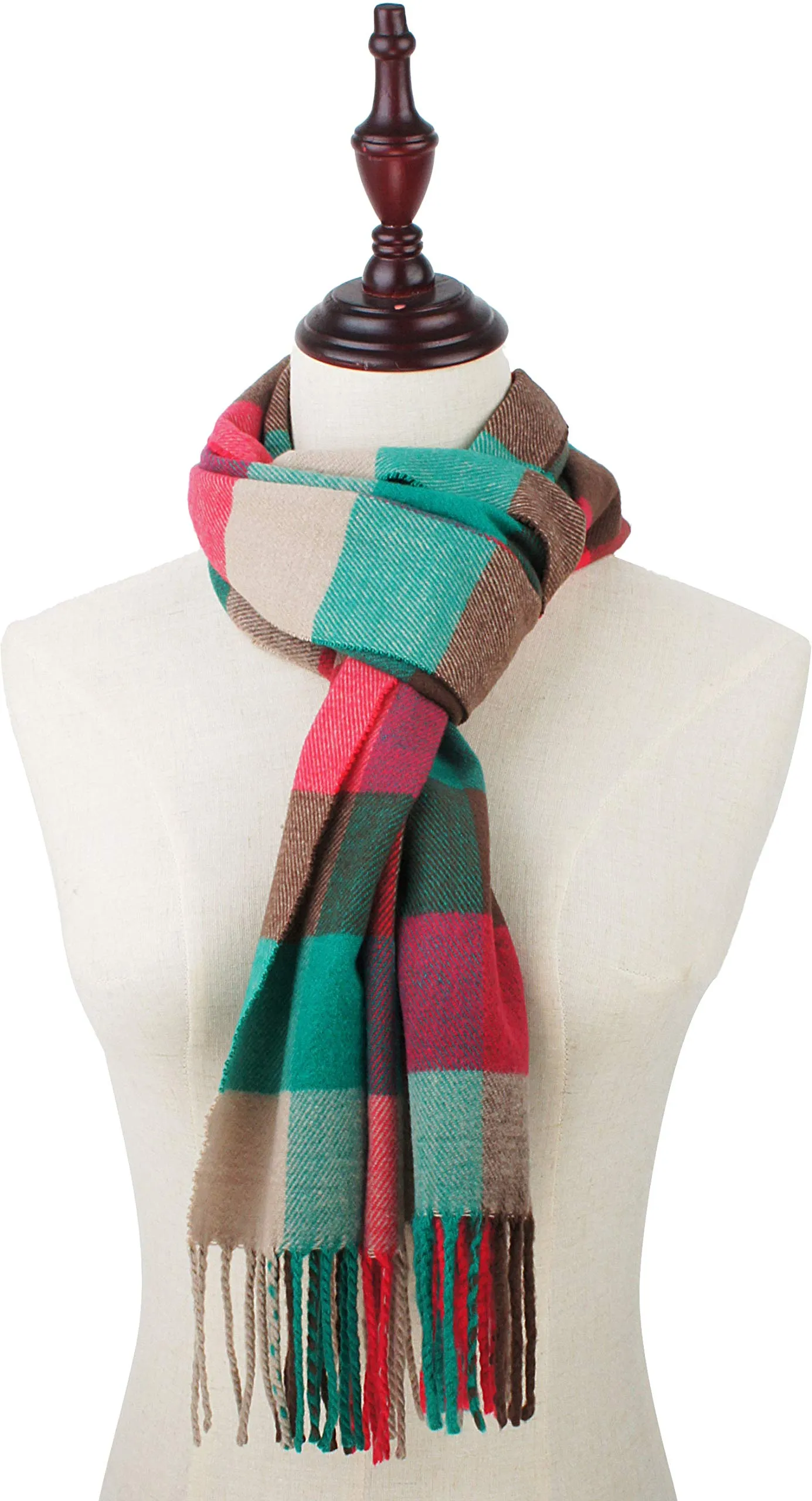 Soft Light Weight Plaid Cashmere Scarf