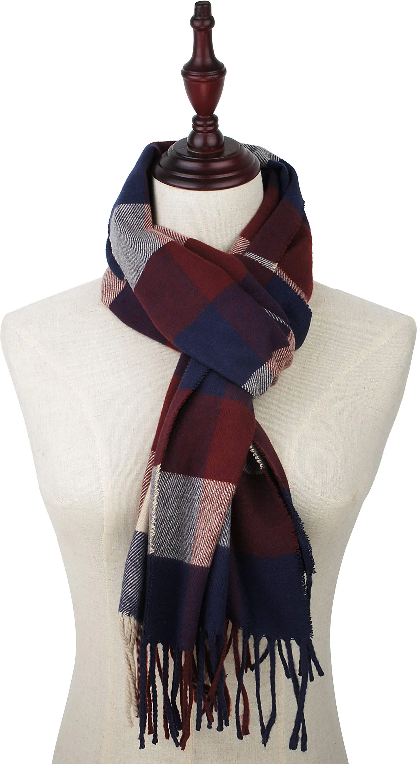 Soft Light Weight Plaid Cashmere Scarf