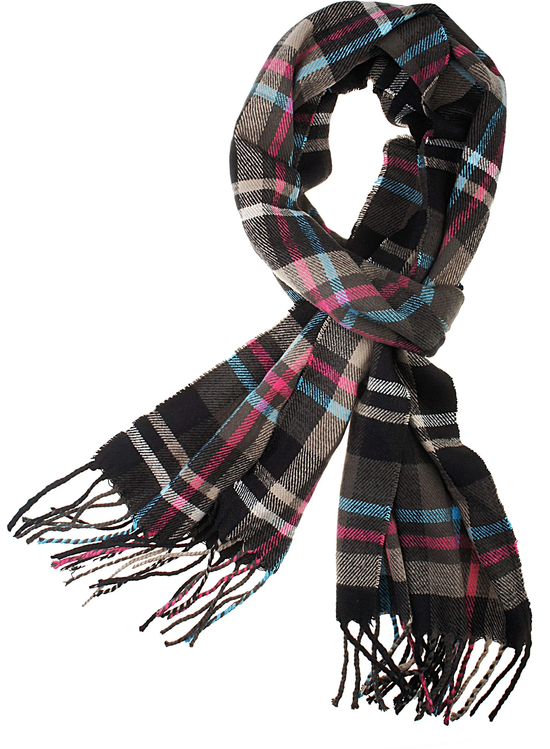 Soft Light Weight Plaid Cashmere Scarf