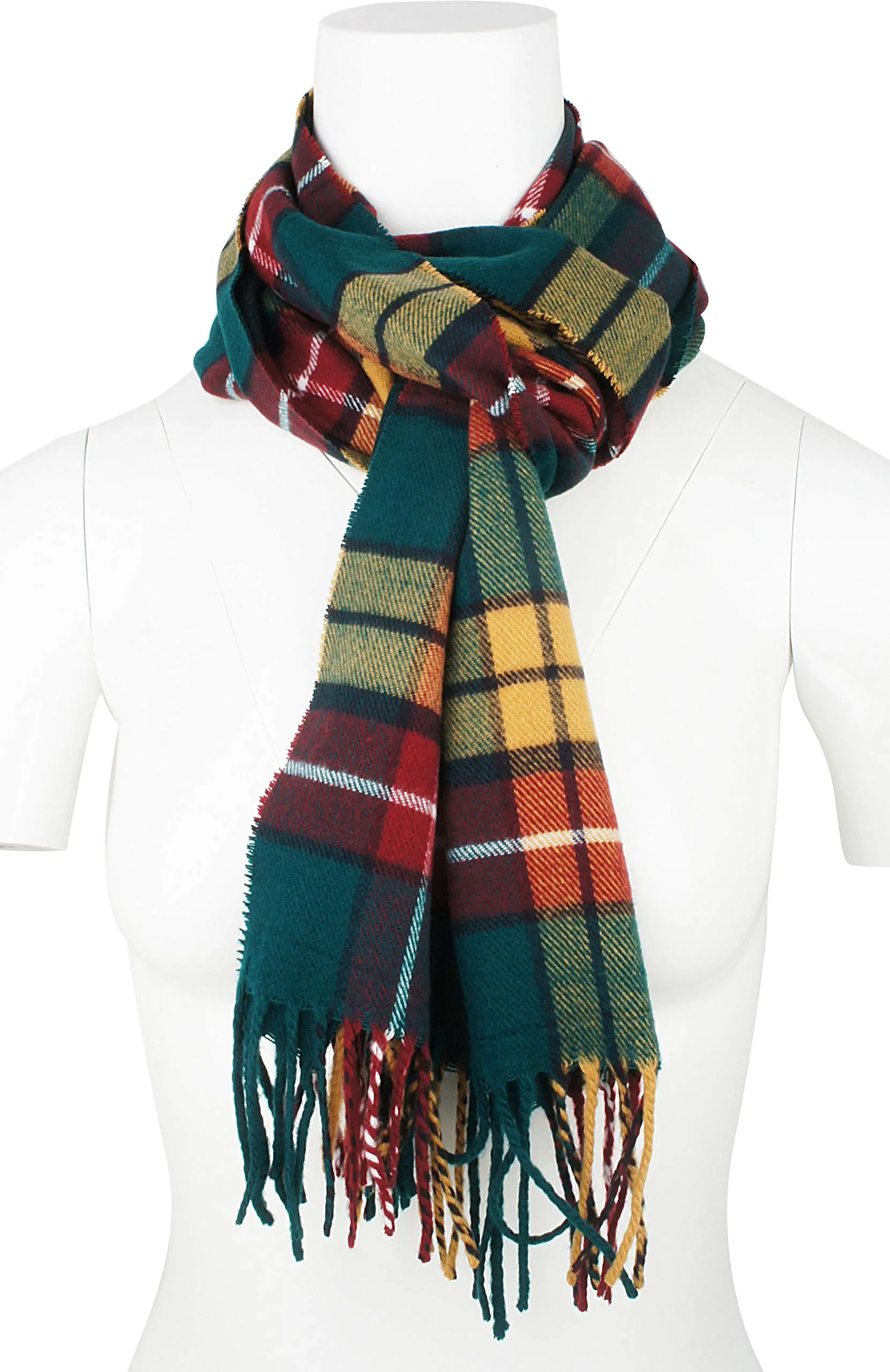 Soft Light Weight Plaid Cashmere Scarf