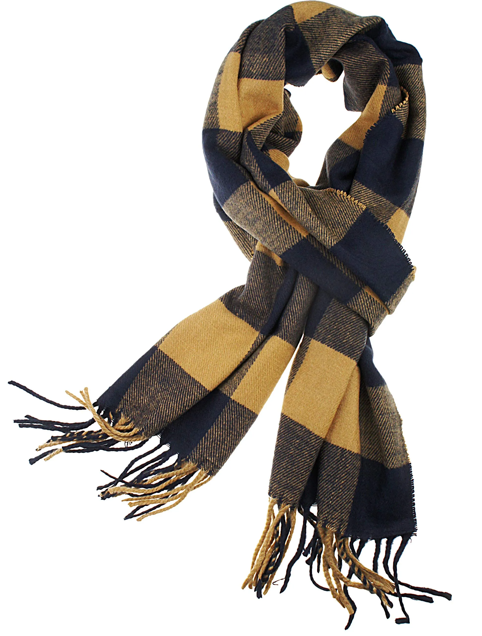 Soft Light Weight Plaid Cashmere Scarf