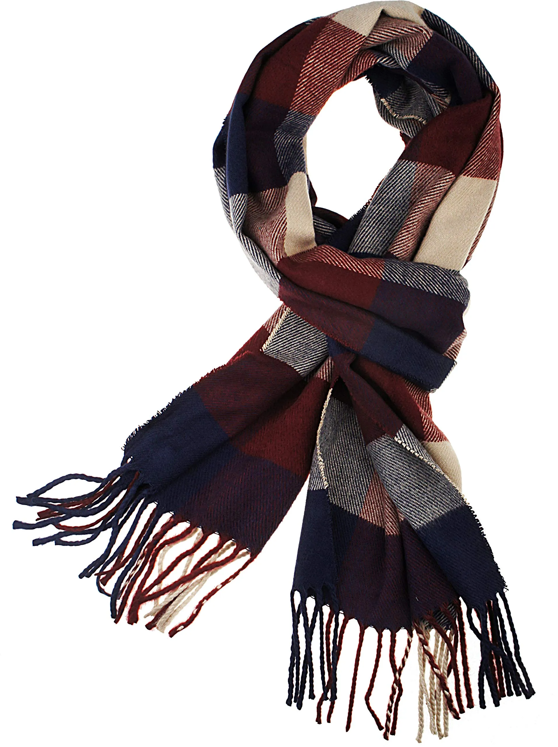 Soft Light Weight Plaid Cashmere Scarf