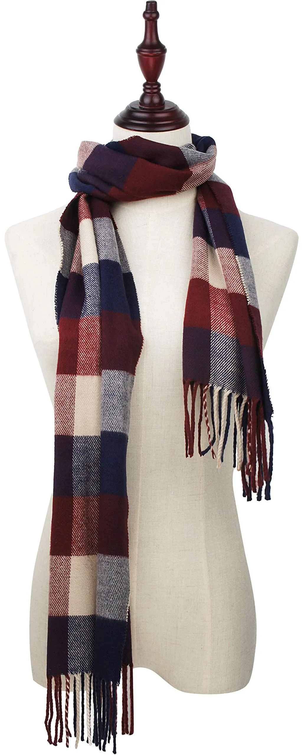 Soft Light Weight Plaid Cashmere Scarf