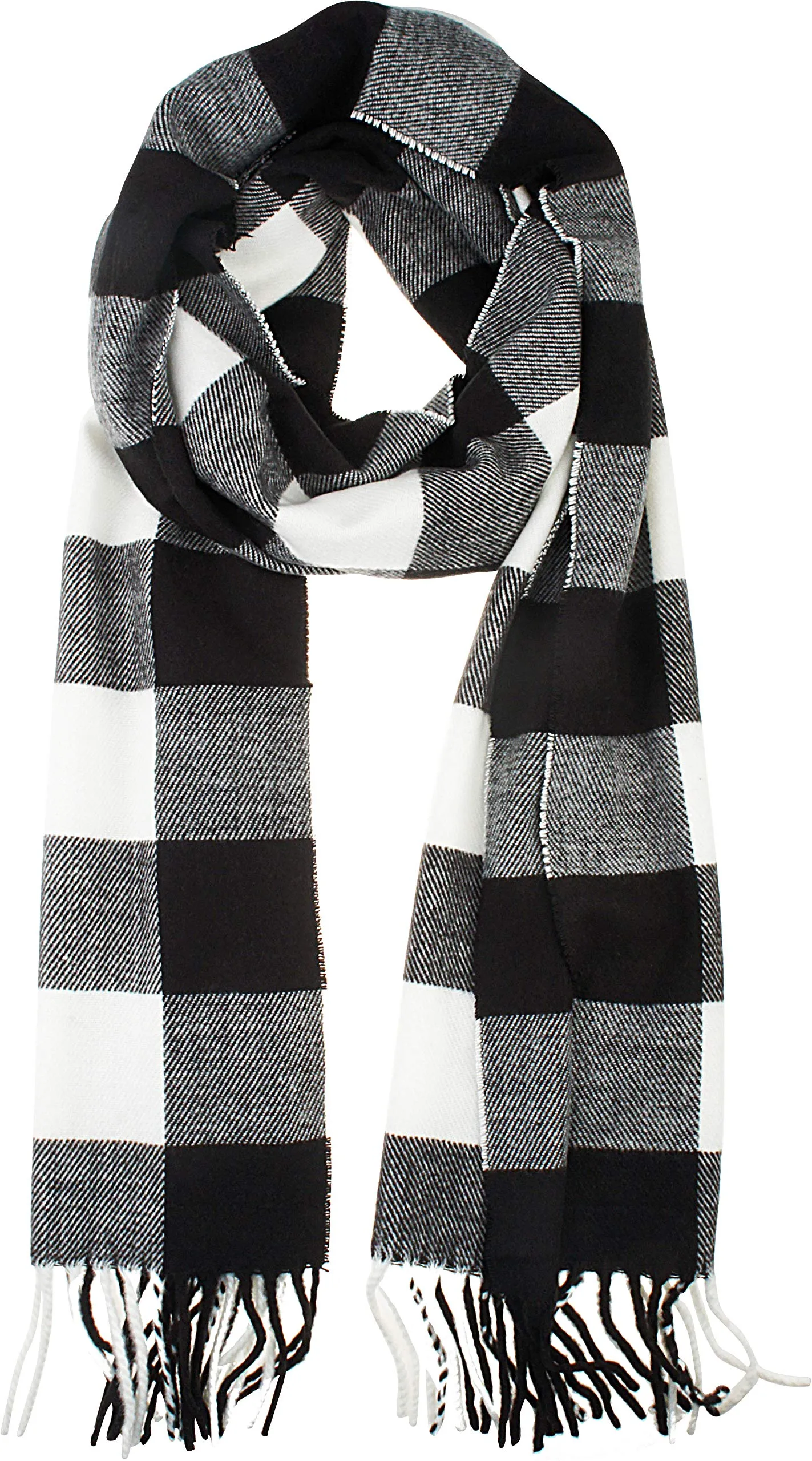 Soft Light Weight Plaid Cashmere Scarf