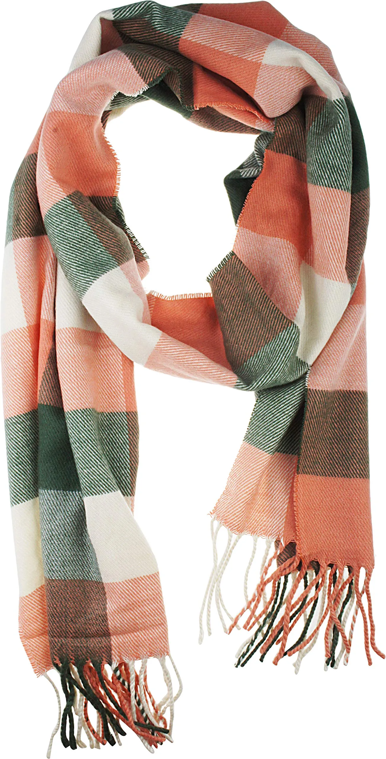 Soft Light Weight Plaid Cashmere Scarf