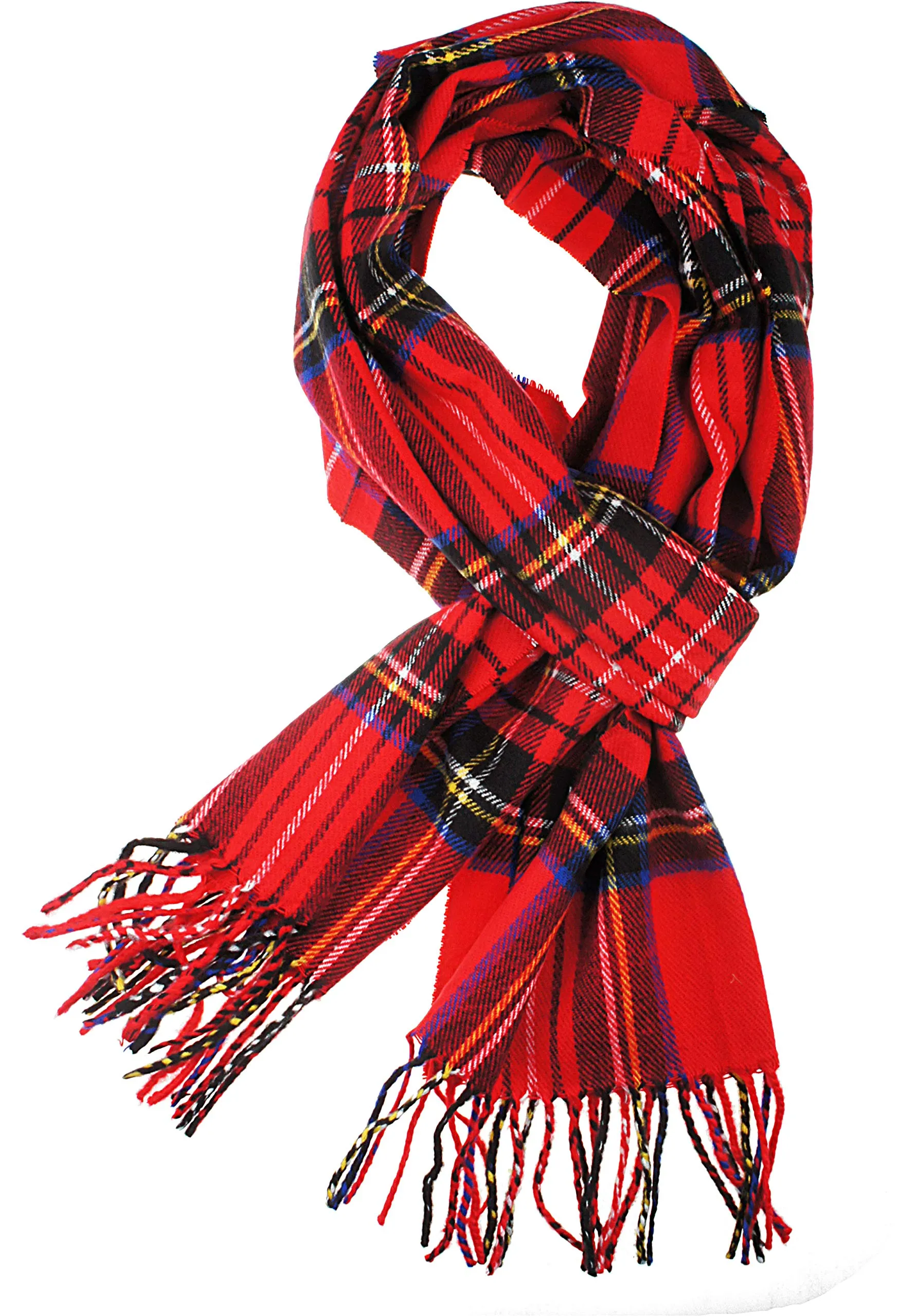 Soft Light Weight Plaid Cashmere Scarf