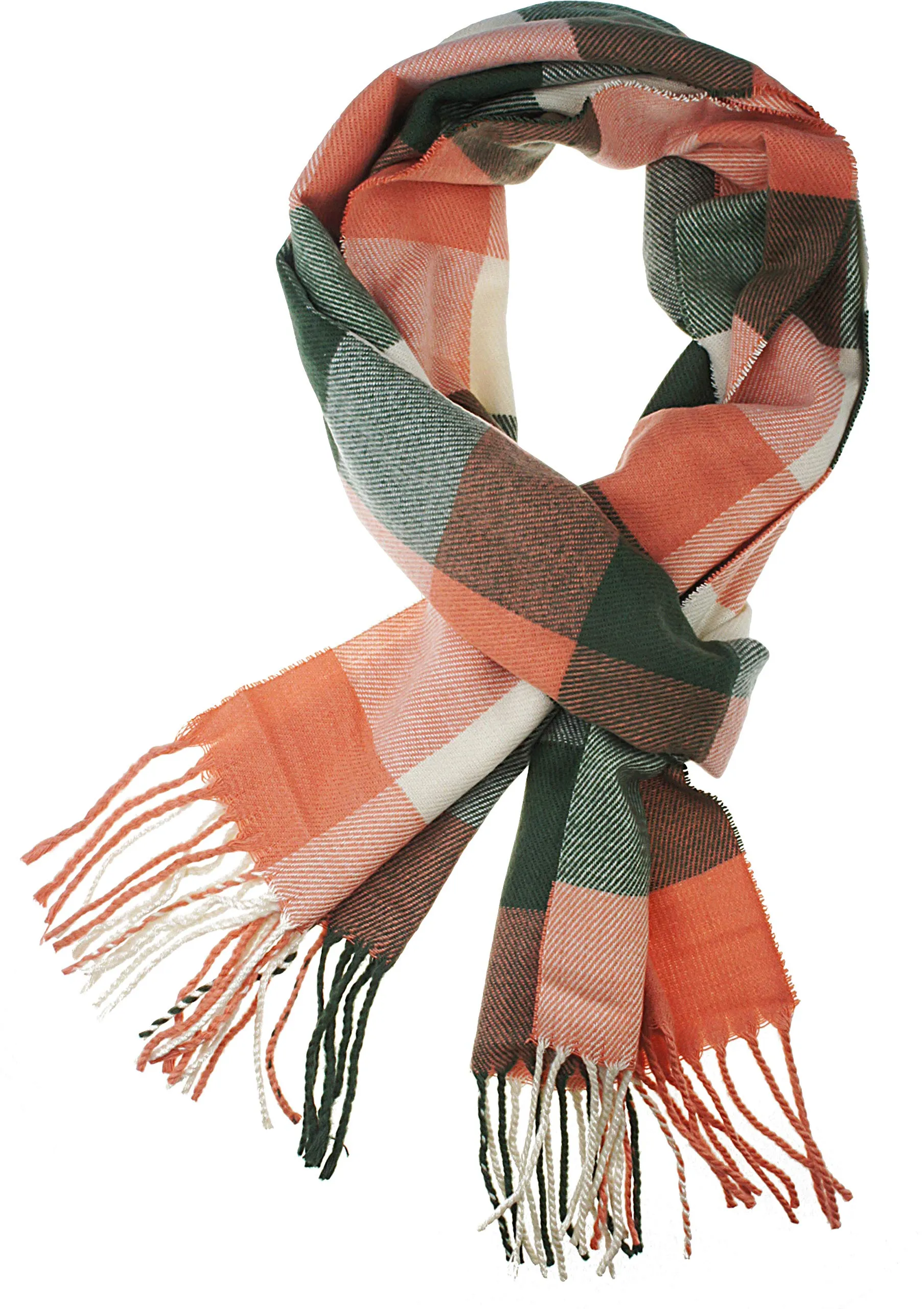 Soft Light Weight Plaid Cashmere Scarf