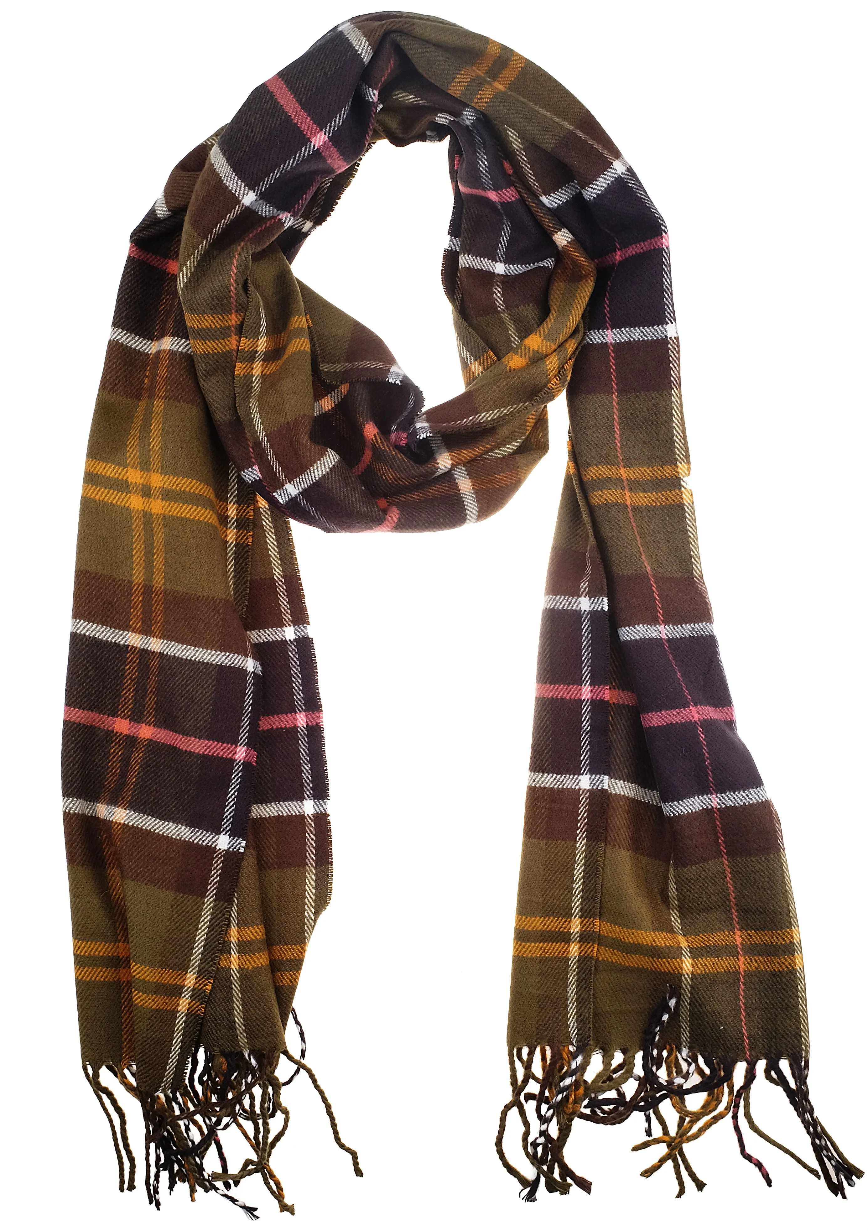 Soft Light Weight Plaid Cashmere Scarf