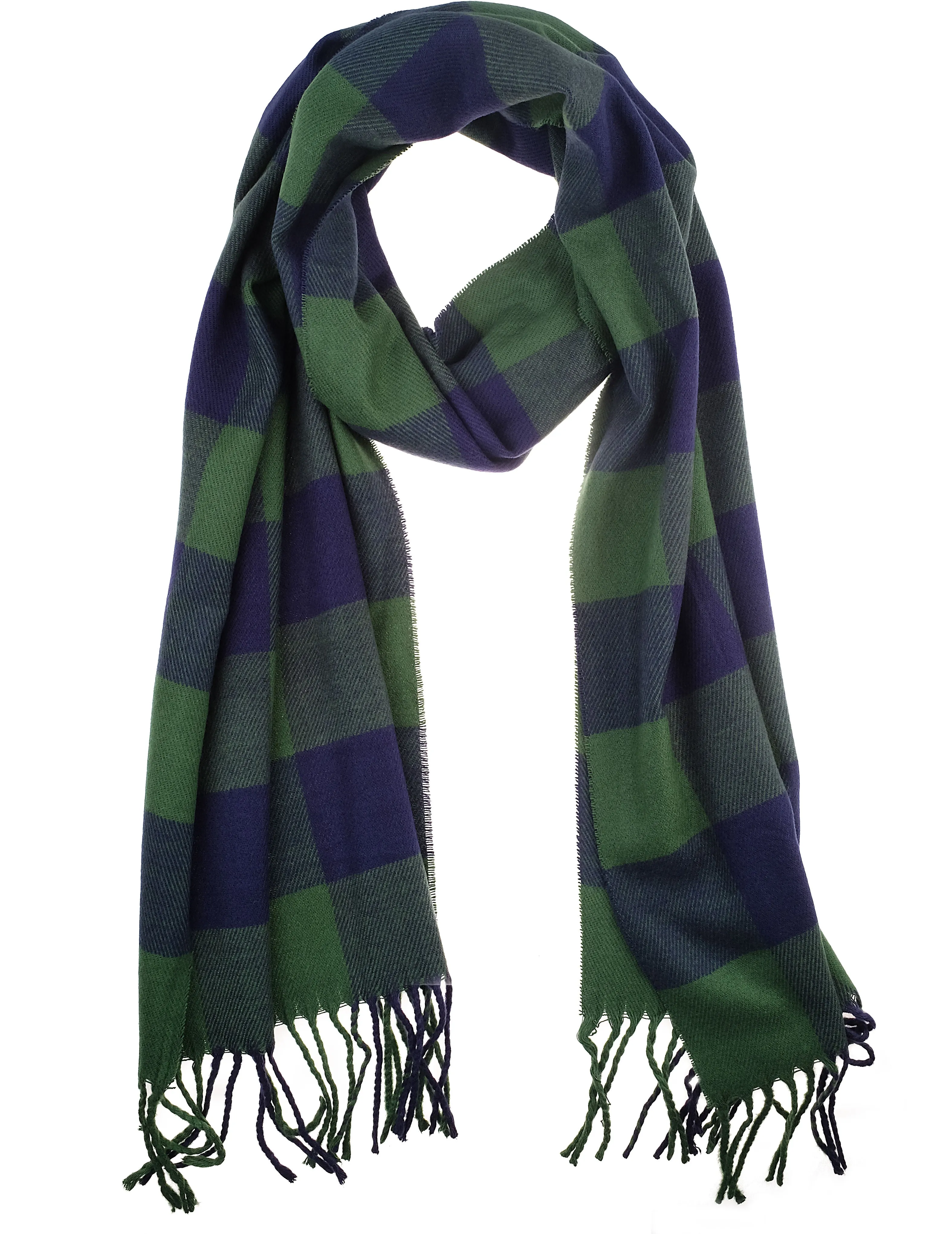 Soft Light Weight Plaid Cashmere Scarf