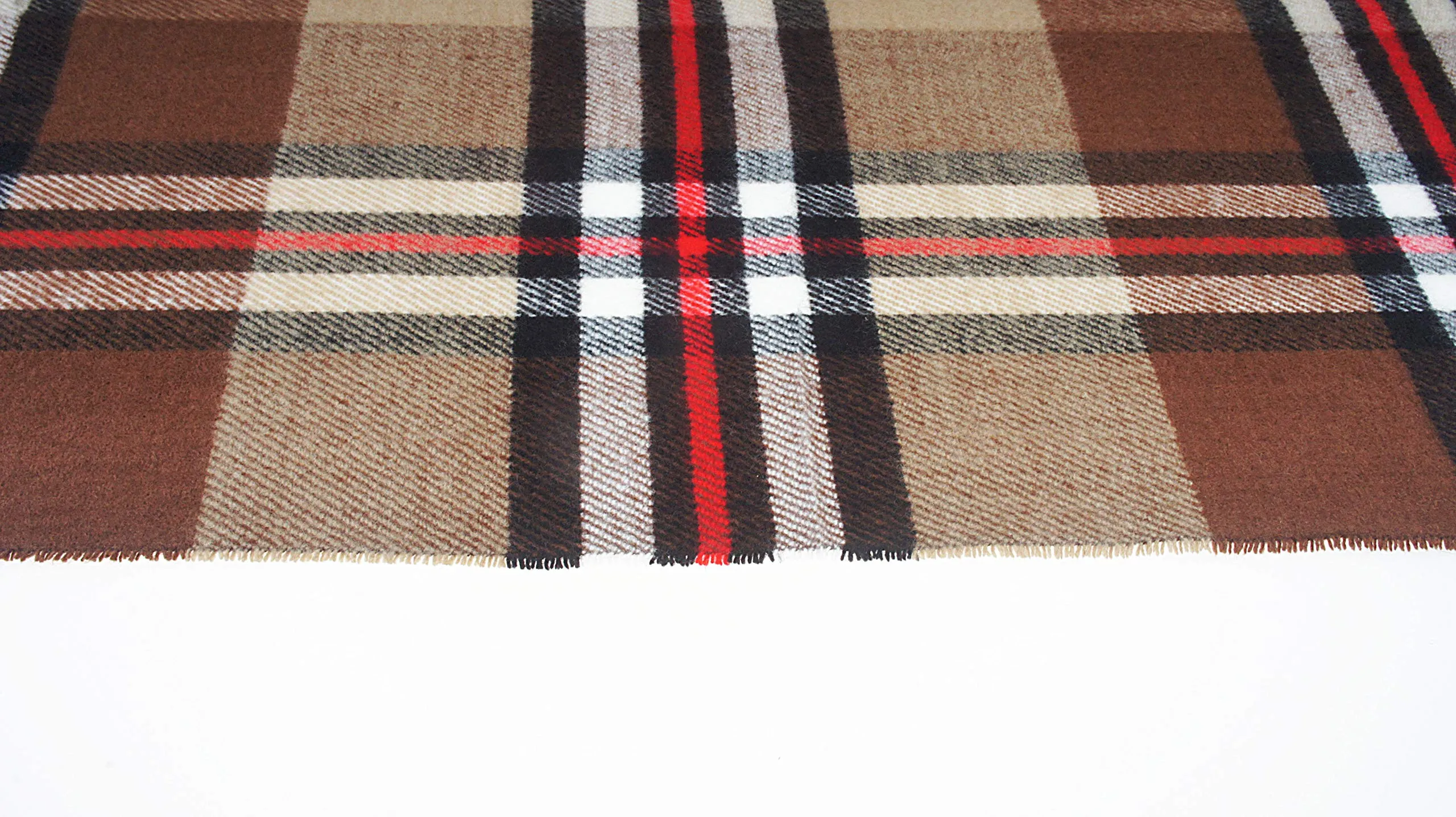 Soft Light Weight Plaid Cashmere Scarf