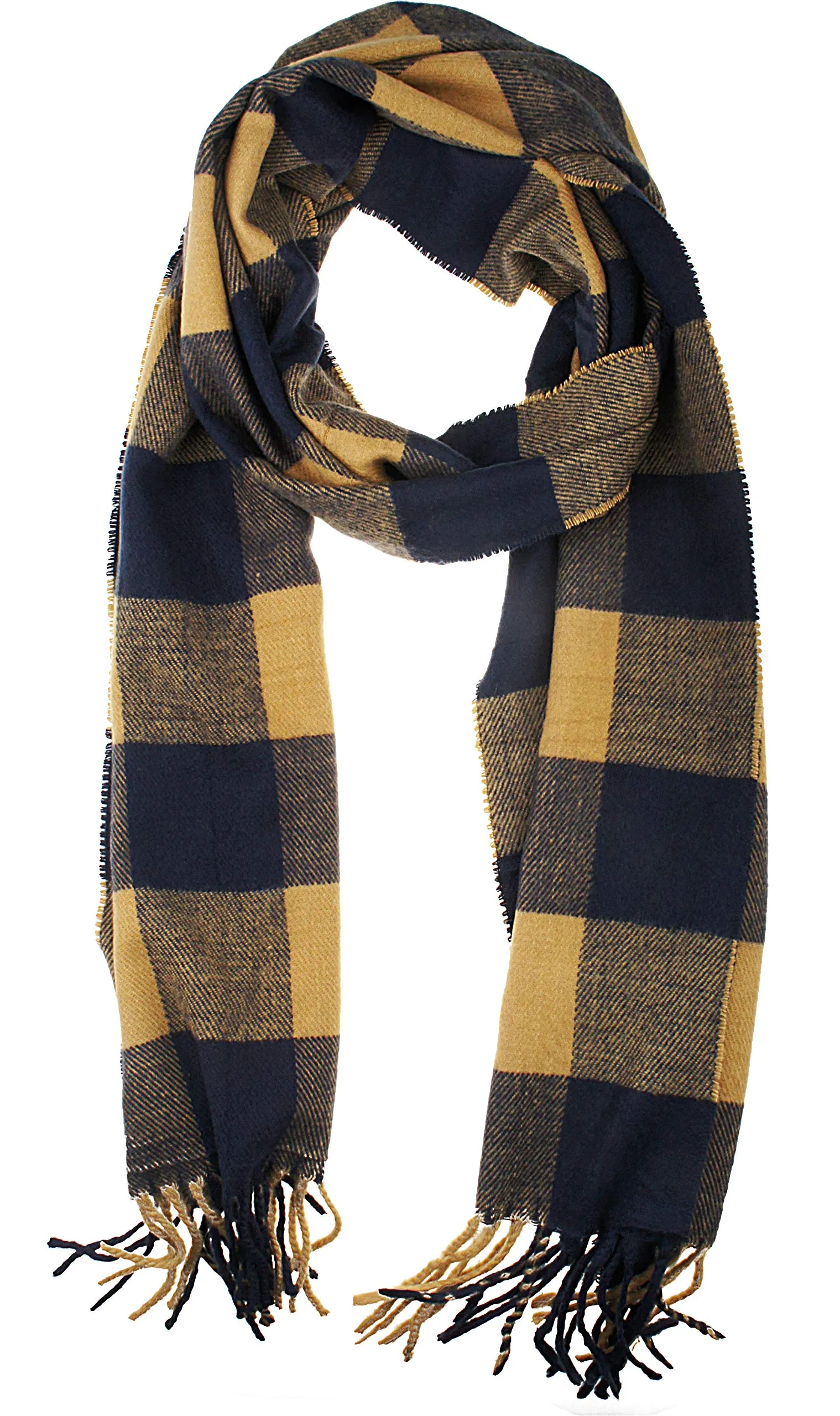 Soft Light Weight Plaid Cashmere Scarf