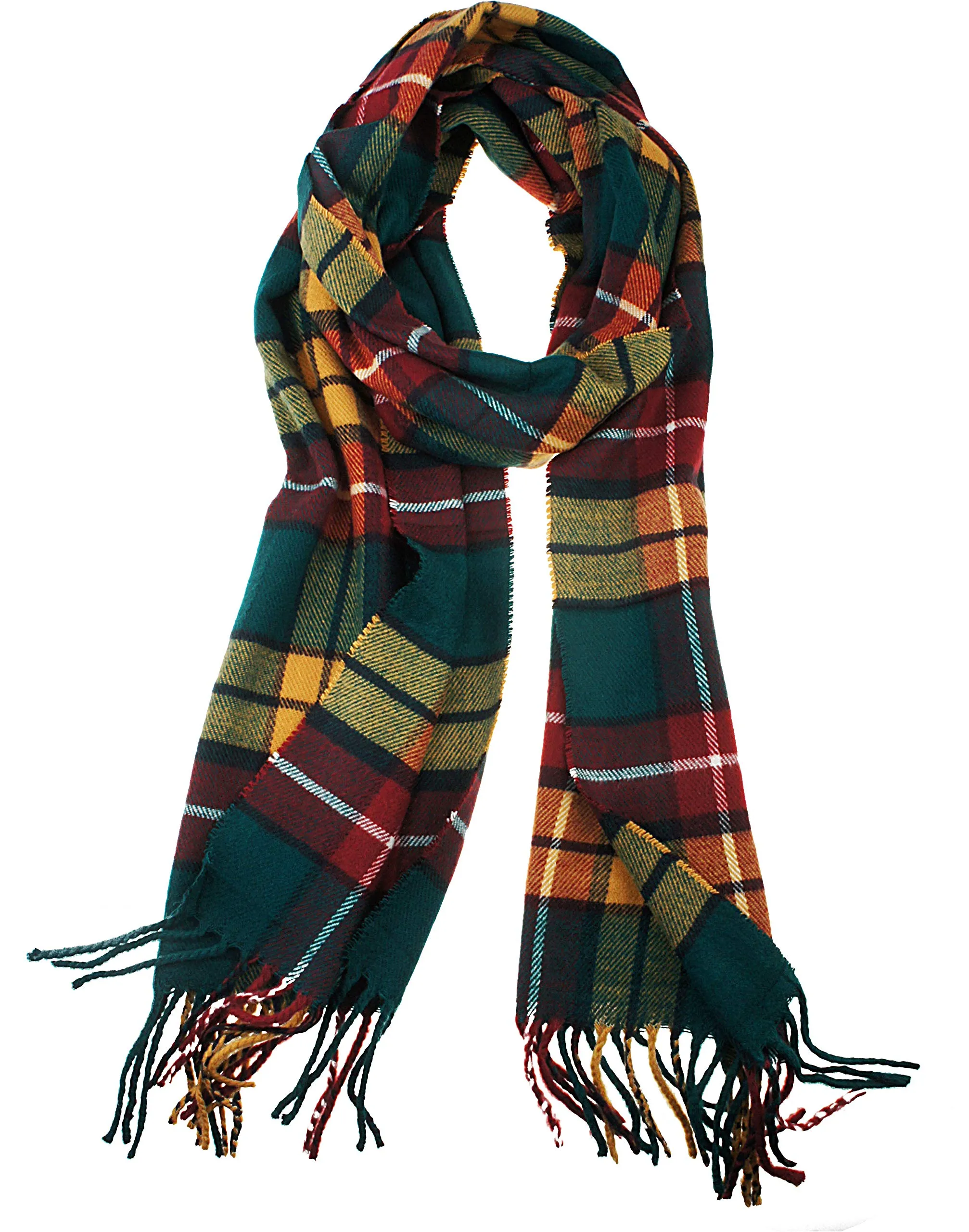 Soft Light Weight Plaid Cashmere Scarf