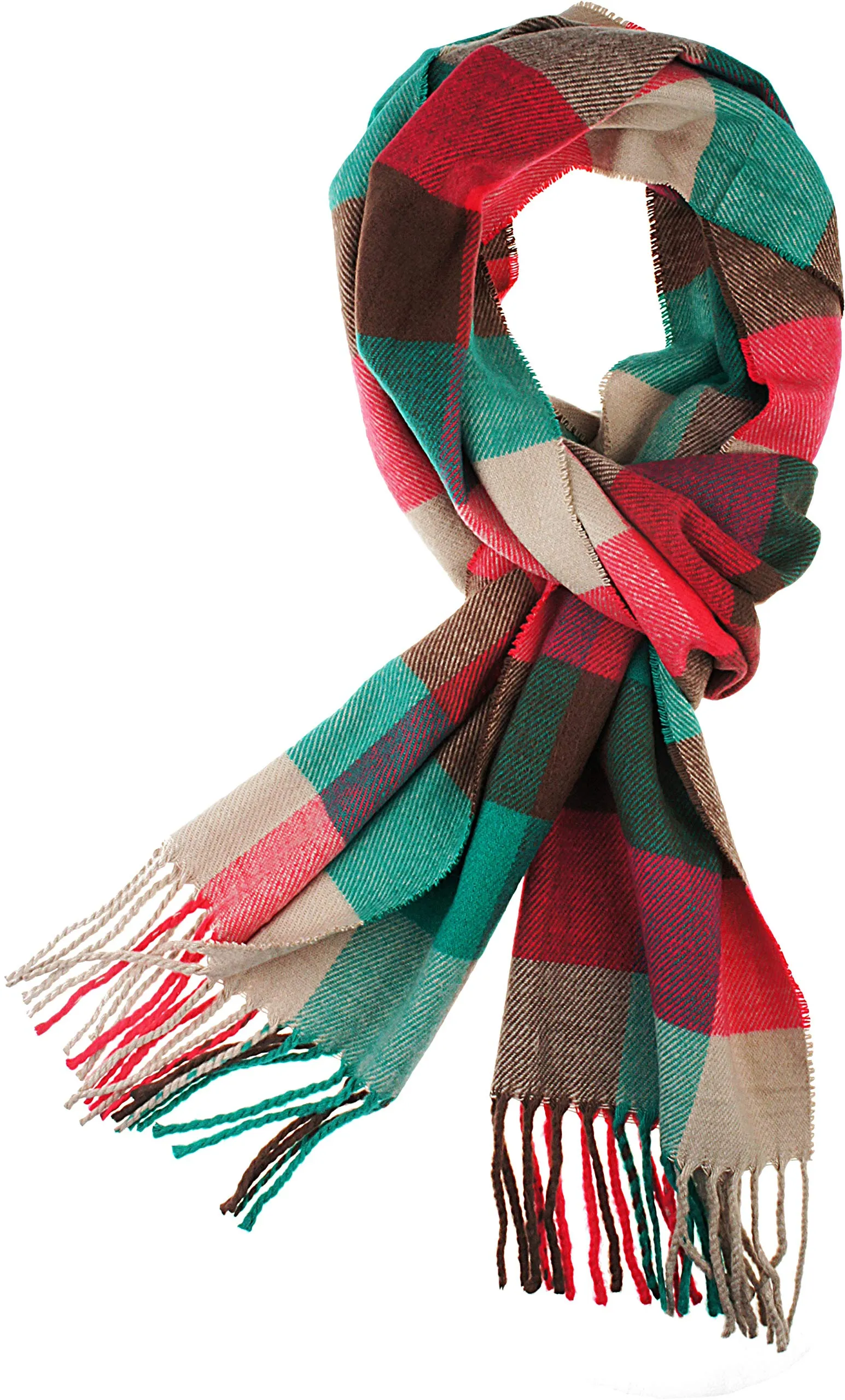 Soft Light Weight Plaid Cashmere Scarf