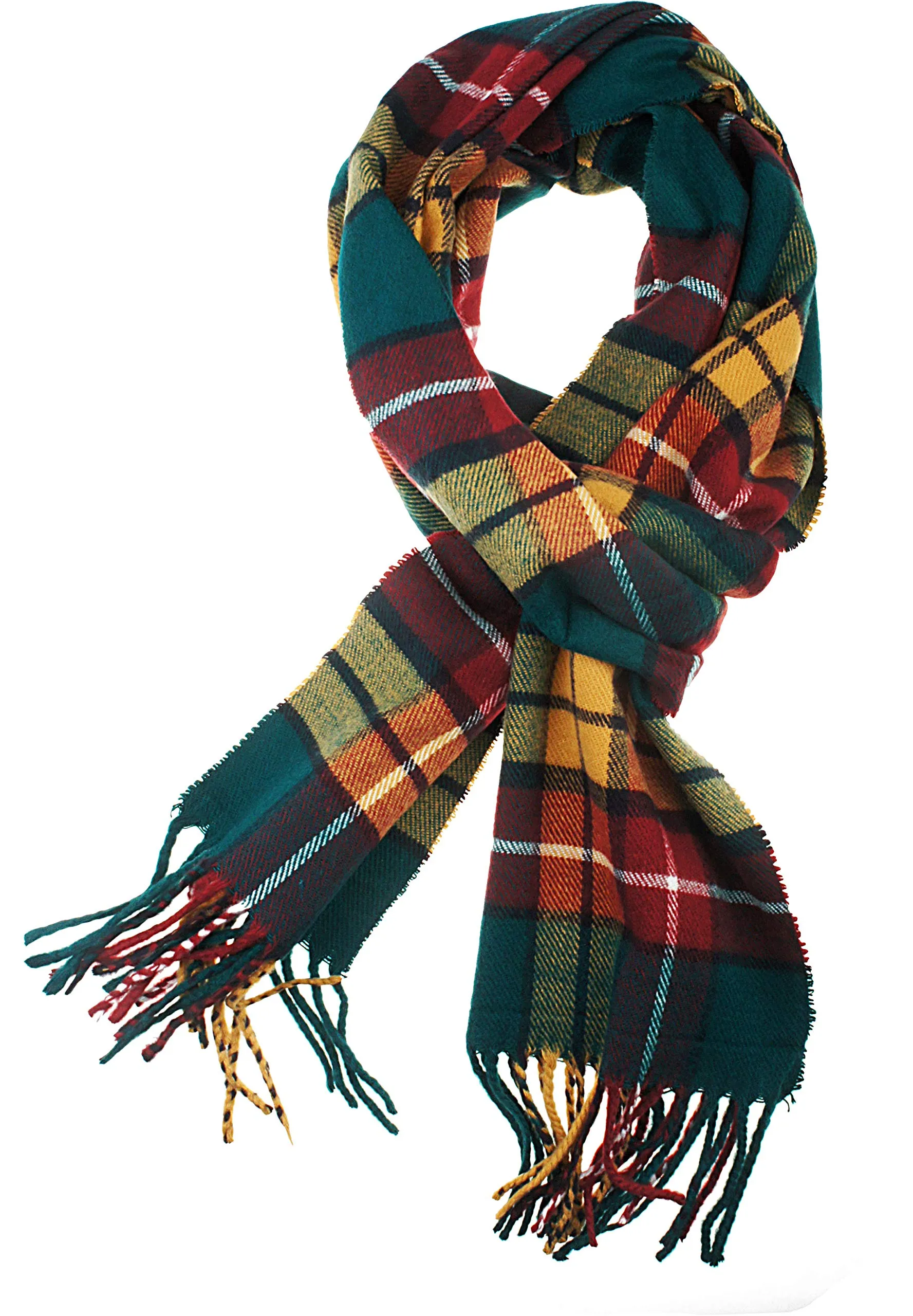 Soft Light Weight Plaid Cashmere Scarf