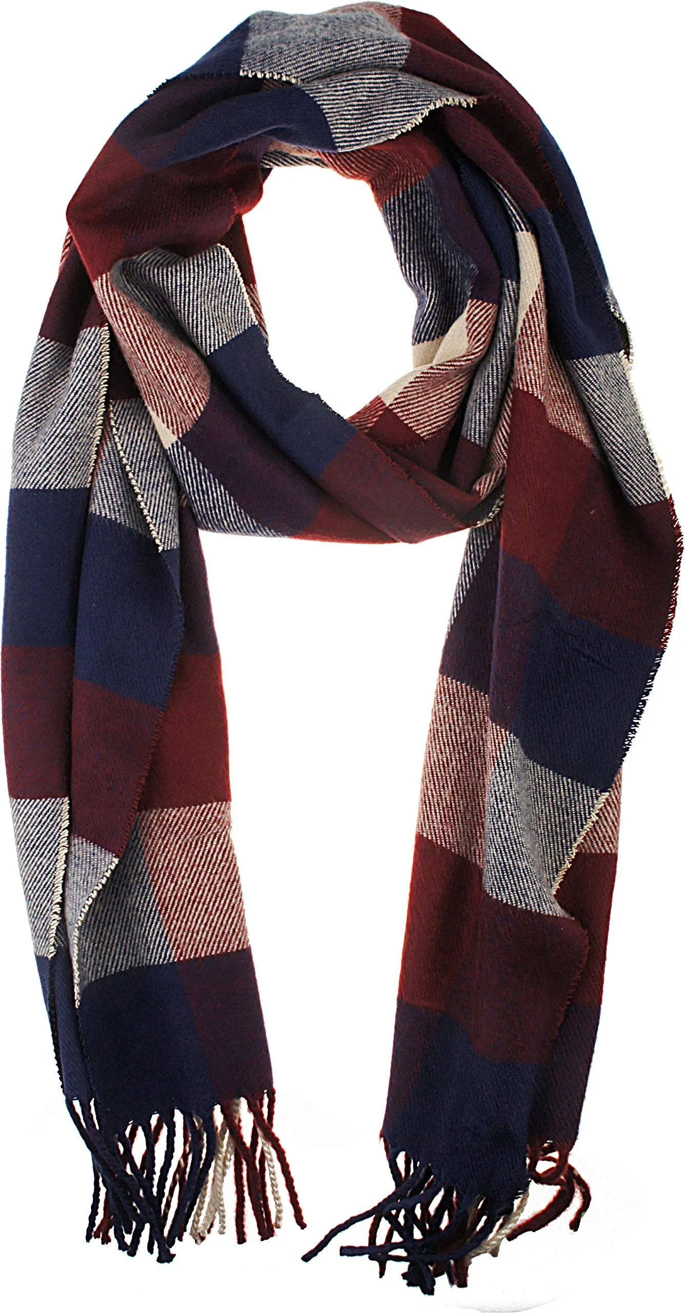 Soft Light Weight Plaid Cashmere Scarf