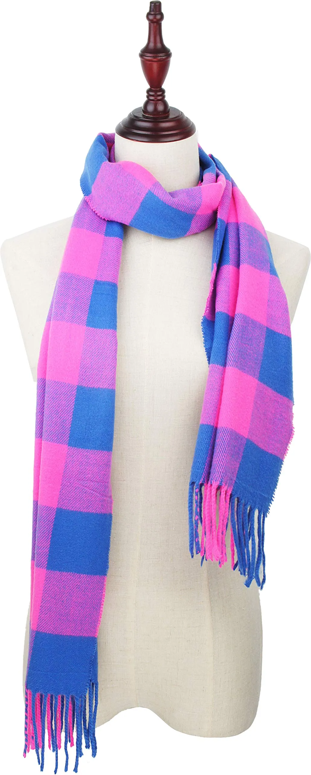 Soft Light Weight Plaid Cashmere Scarf