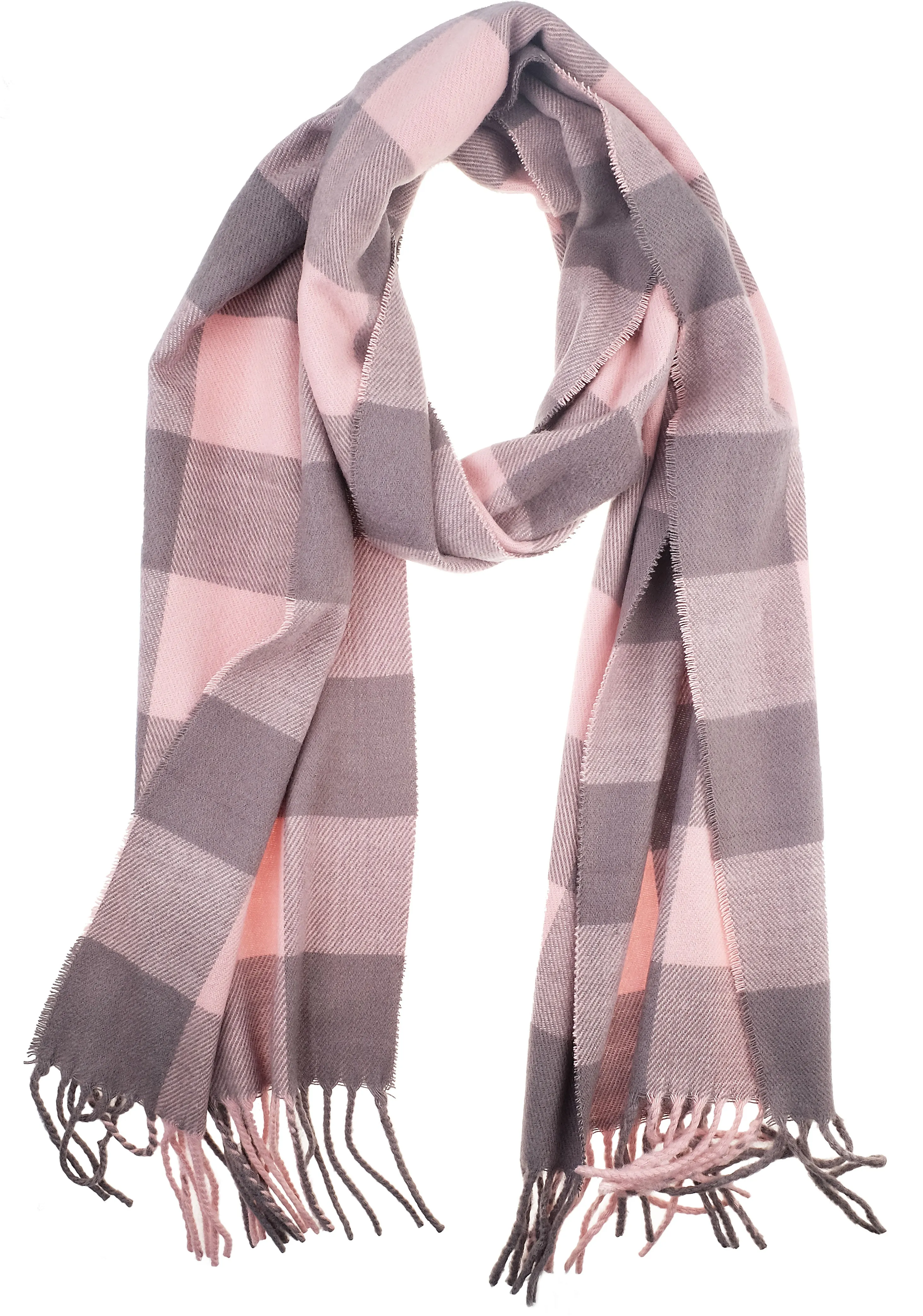 Soft Light Weight Plaid Cashmere Scarf