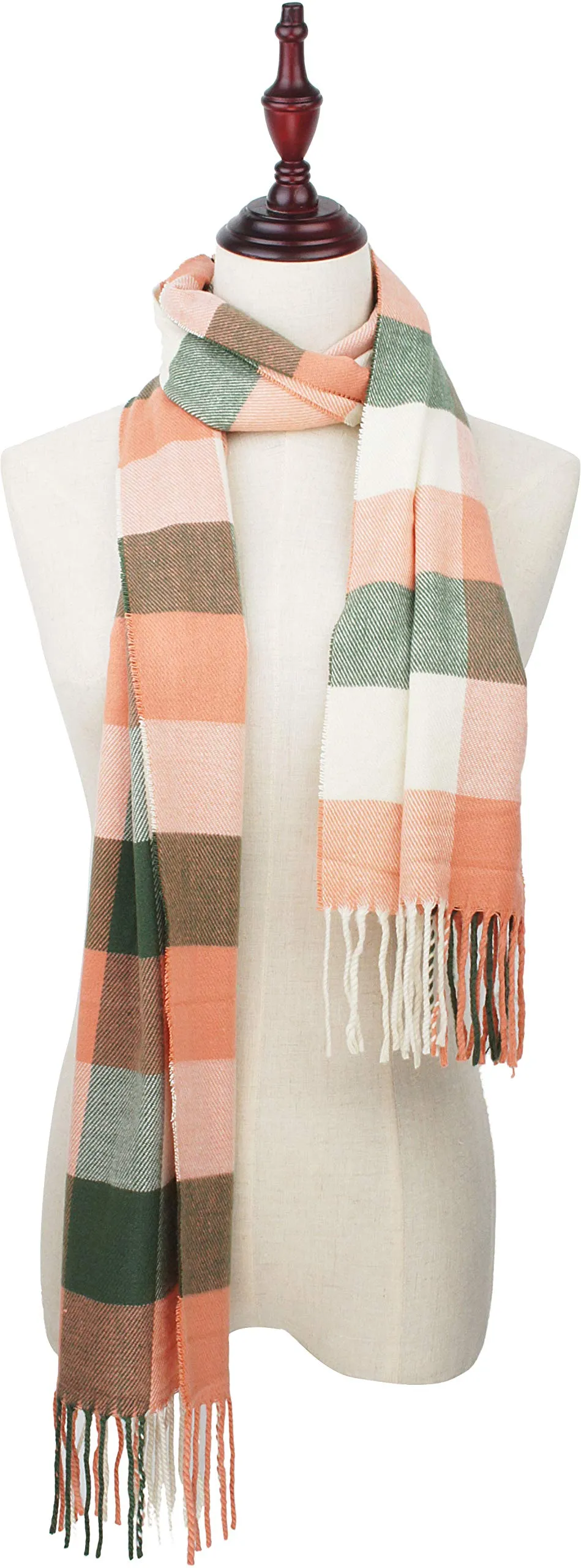 Soft Light Weight Plaid Cashmere Scarf