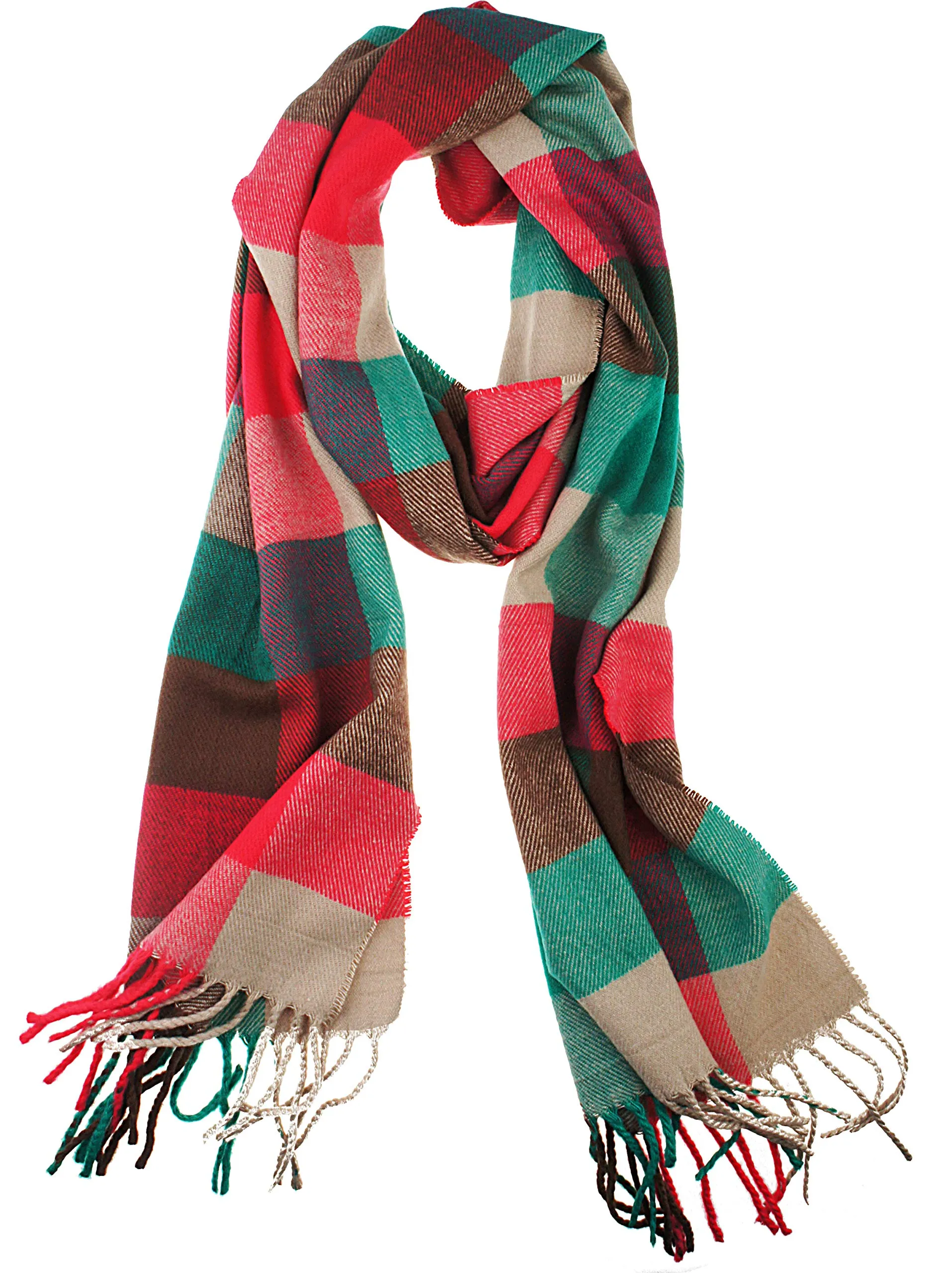 Soft Light Weight Plaid Cashmere Scarf