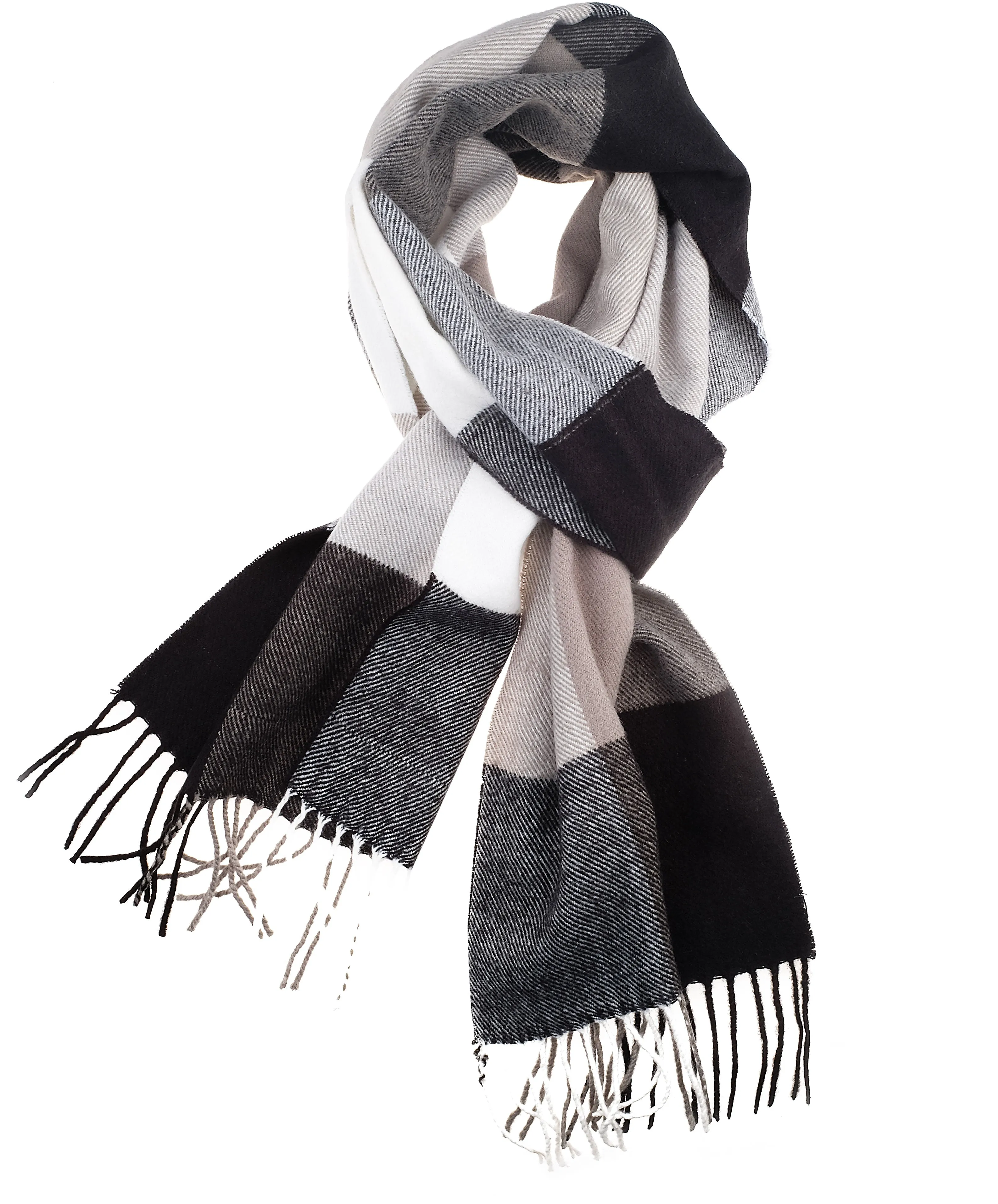 Soft Light Weight Plaid Cashmere Scarf