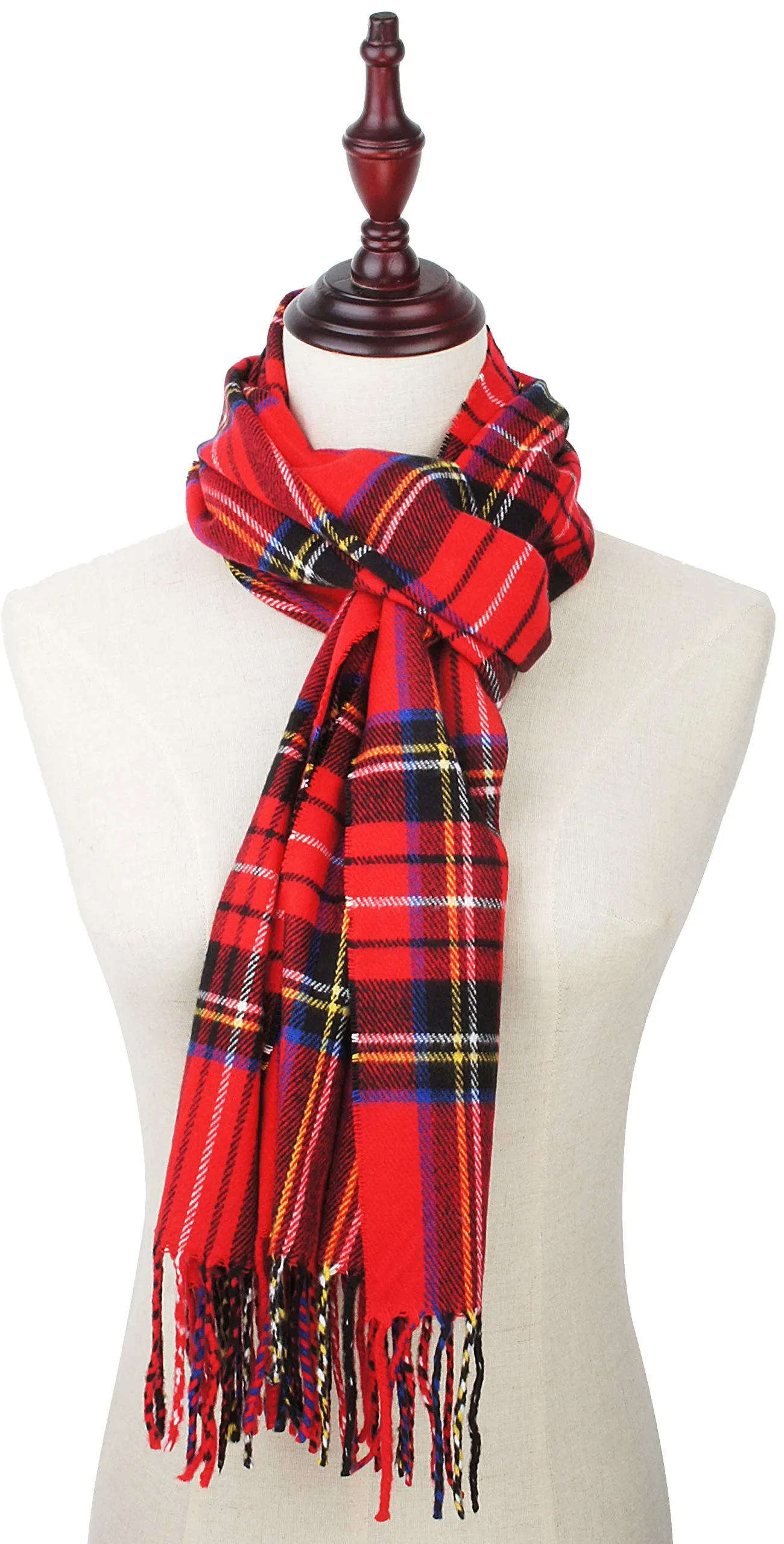 Soft Light Weight Plaid Cashmere Scarf