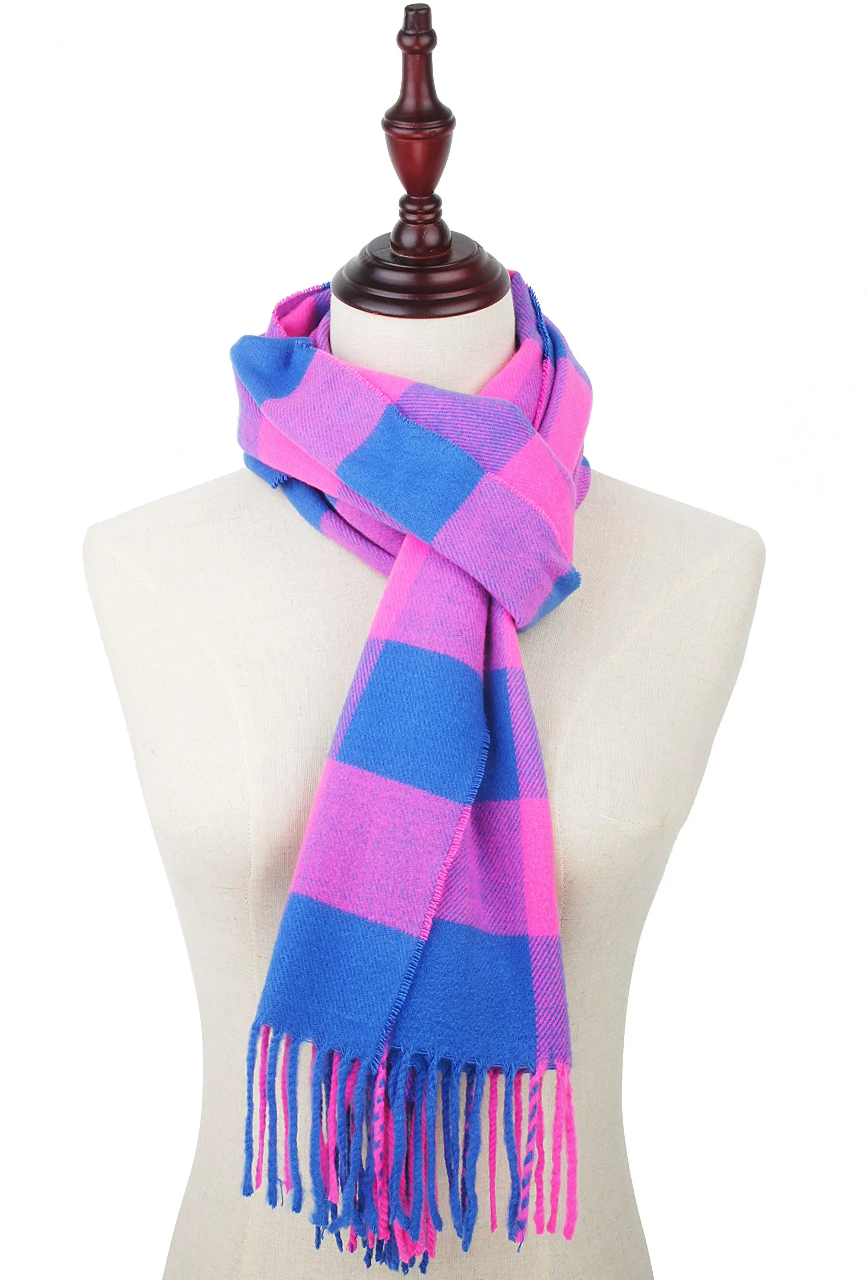 Soft Light Weight Plaid Cashmere Scarf