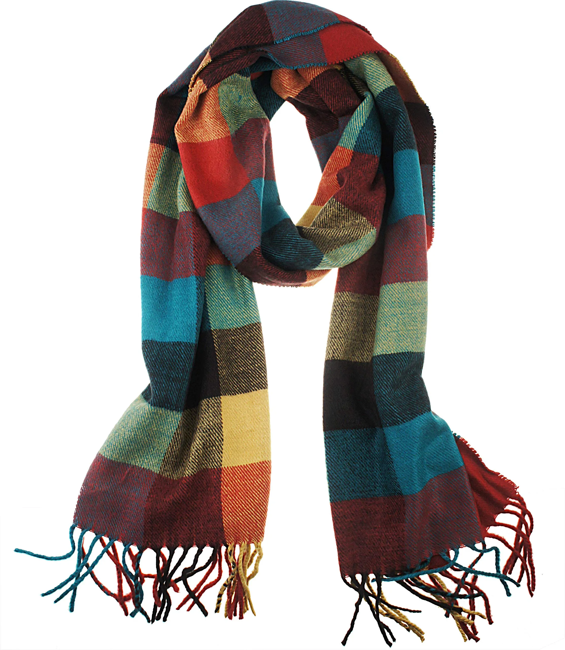 Soft Light Weight Plaid Cashmere Scarf