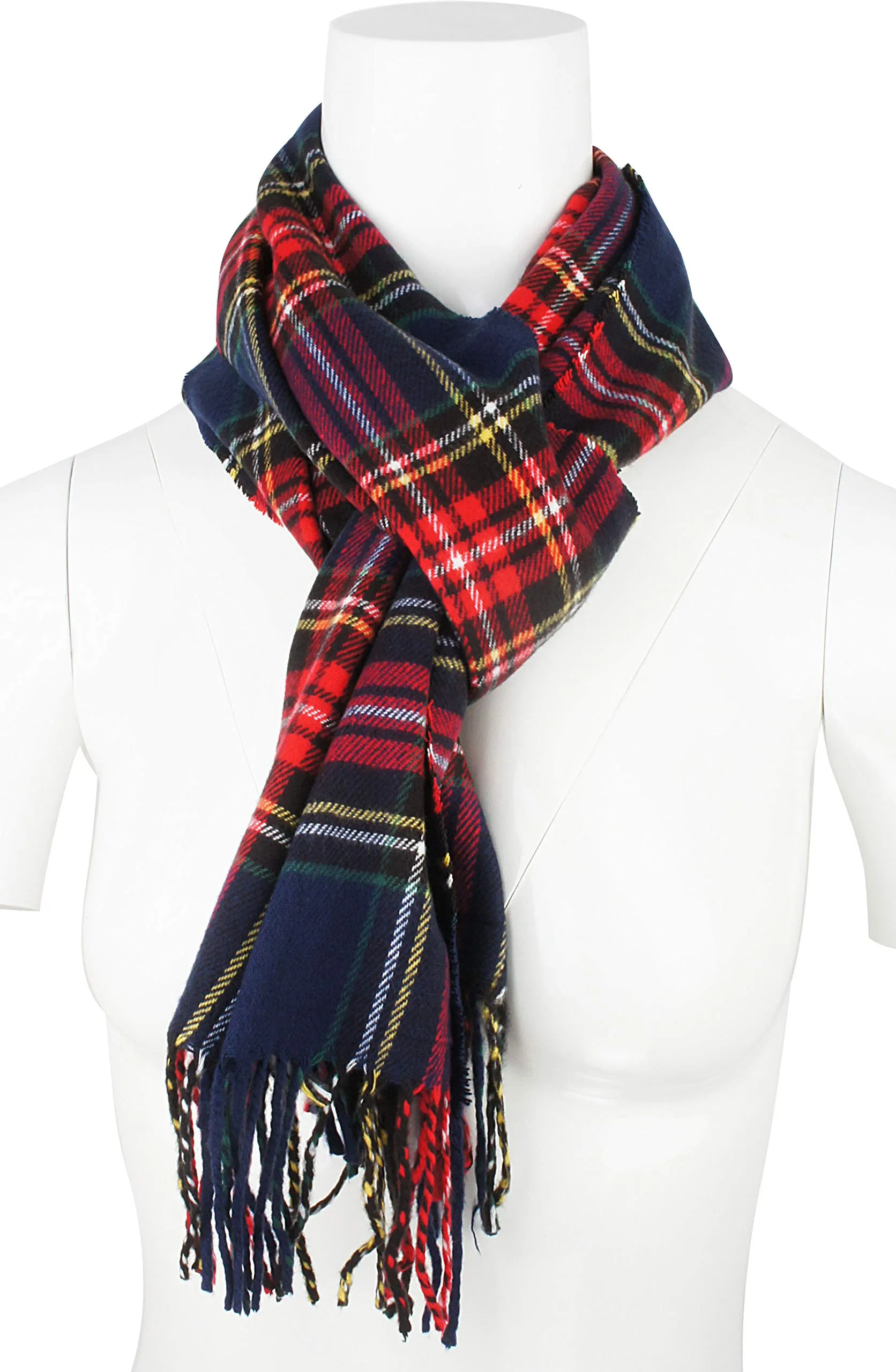 Soft Light Weight Plaid Cashmere Scarf