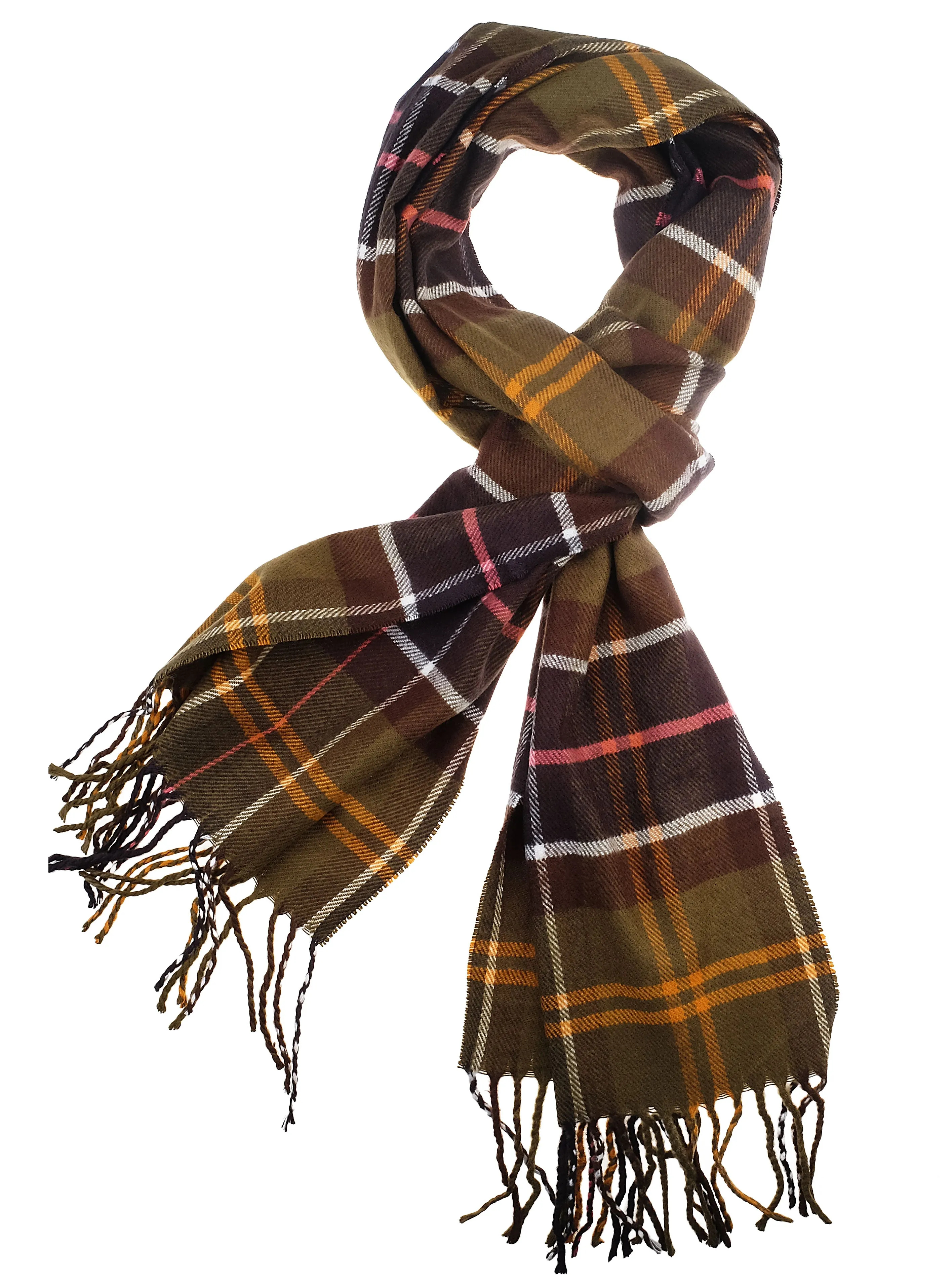 Soft Light Weight Plaid Cashmere Scarf