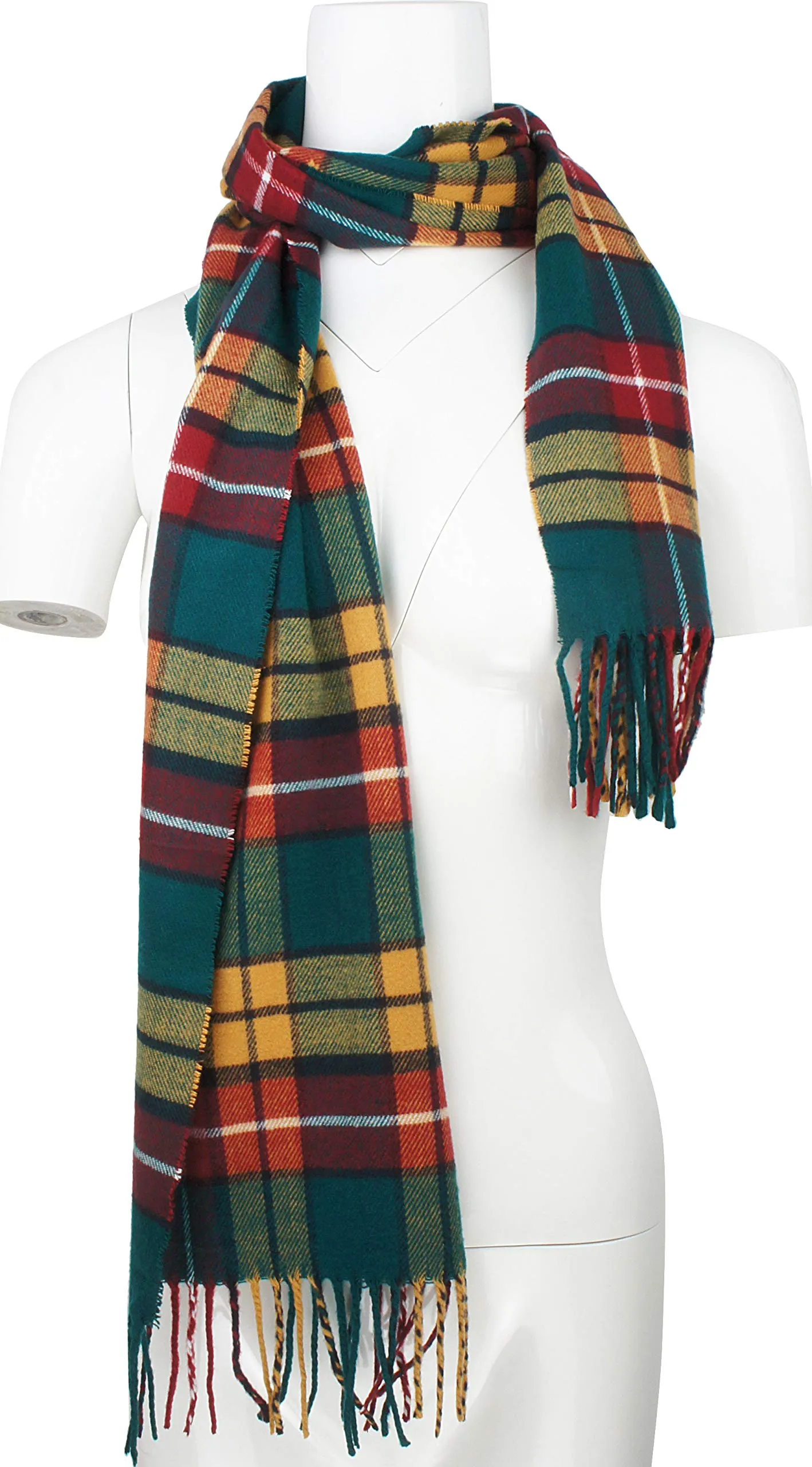 Soft Light Weight Plaid Cashmere Scarf