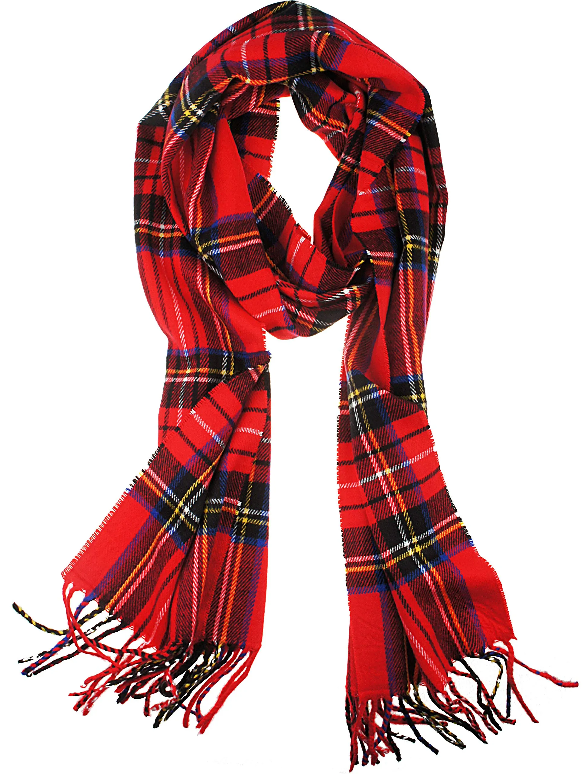 Soft Light Weight Plaid Cashmere Scarf