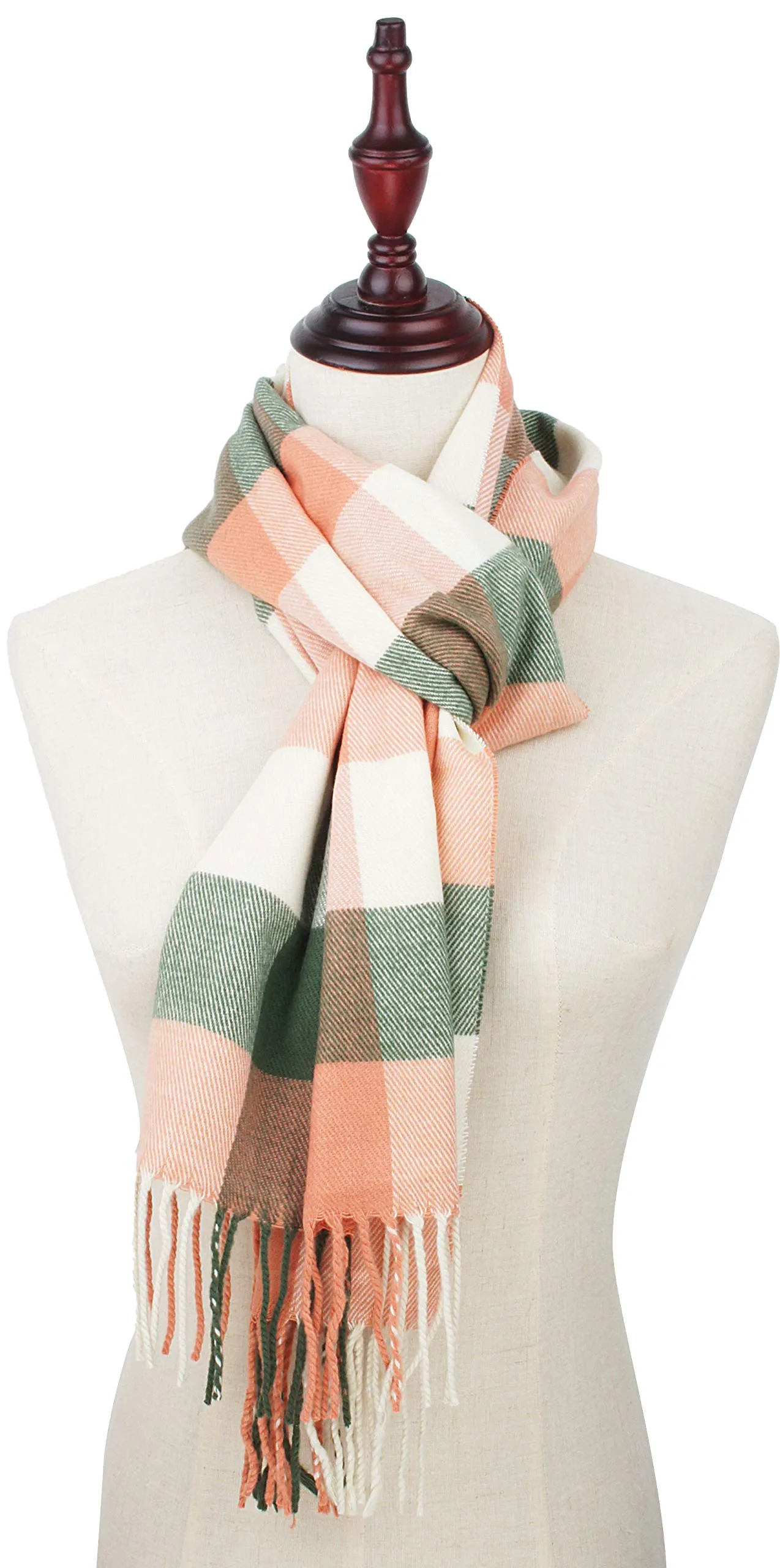 Soft Light Weight Plaid Cashmere Scarf