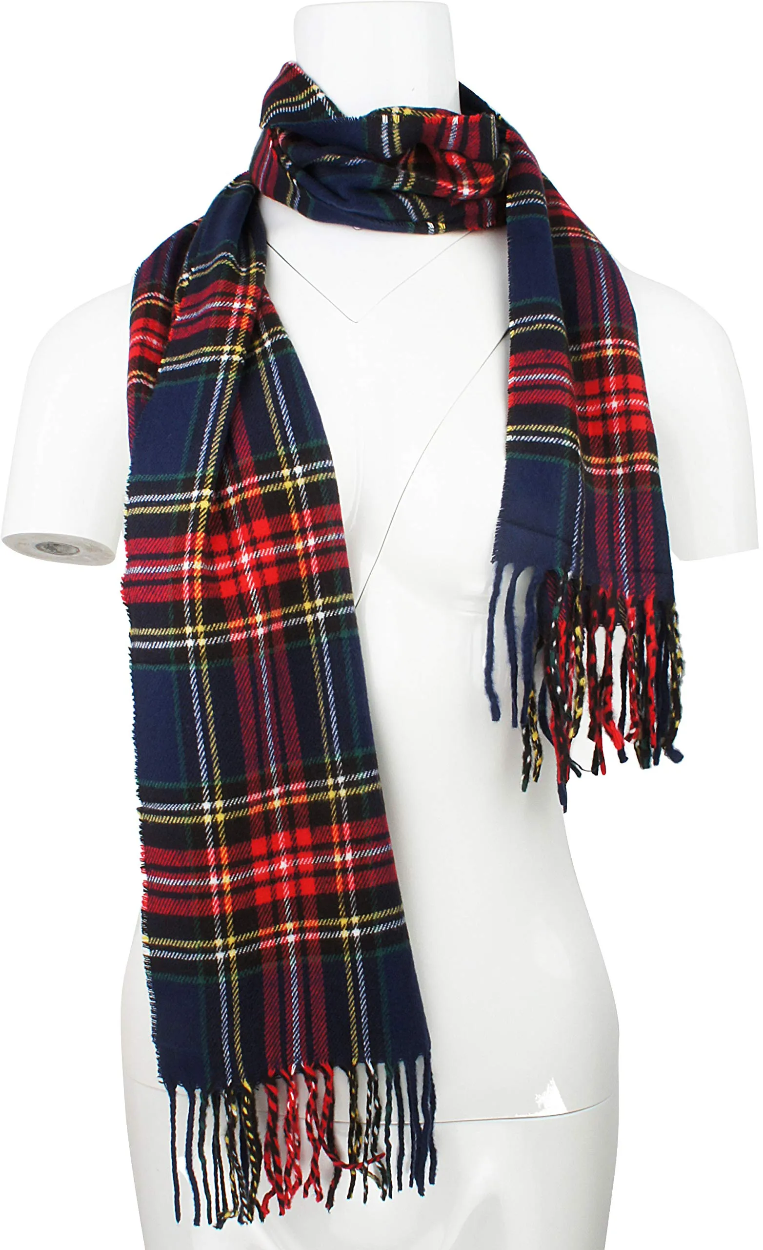 Soft Light Weight Plaid Cashmere Scarf