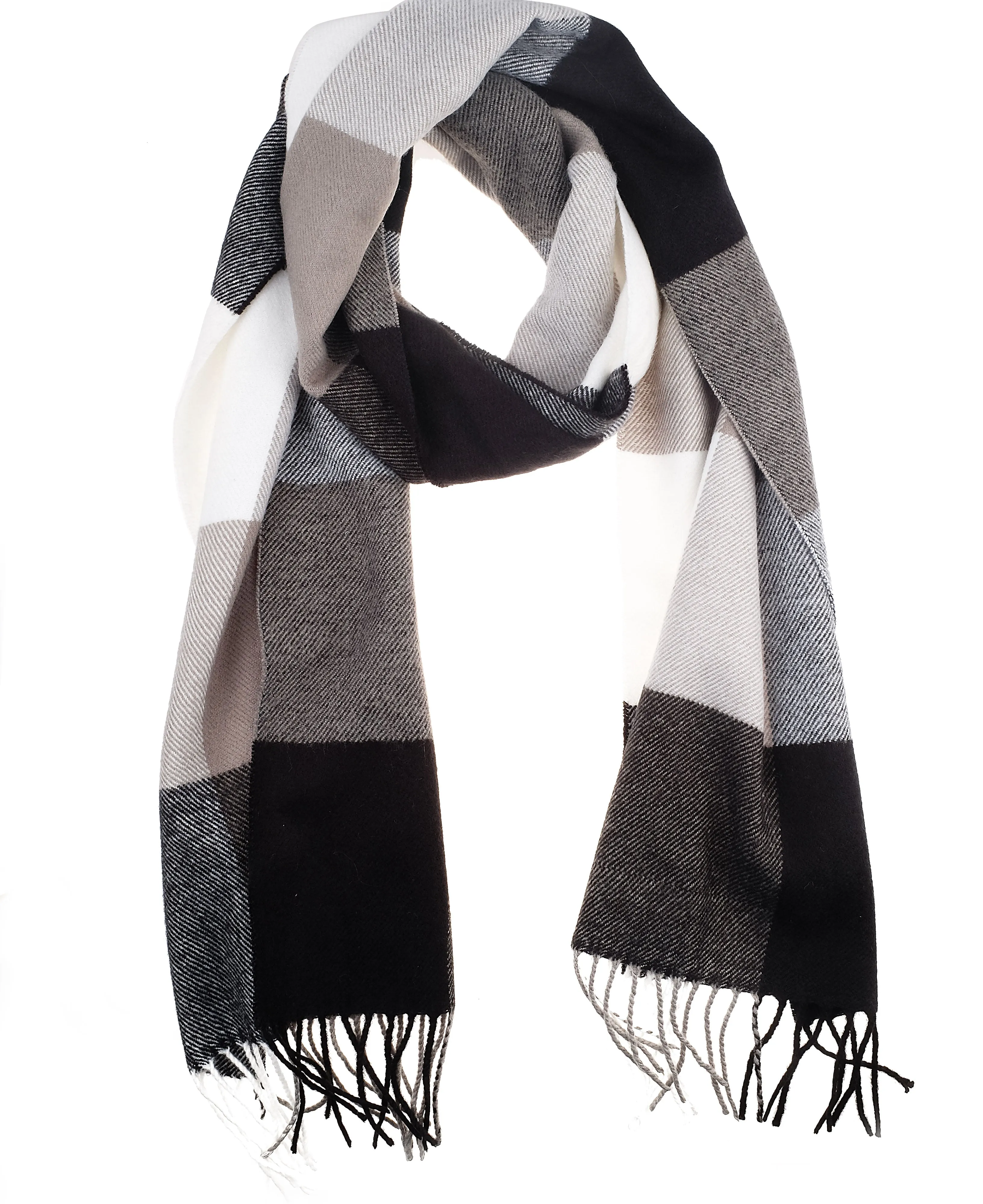 Soft Light Weight Plaid Cashmere Scarf